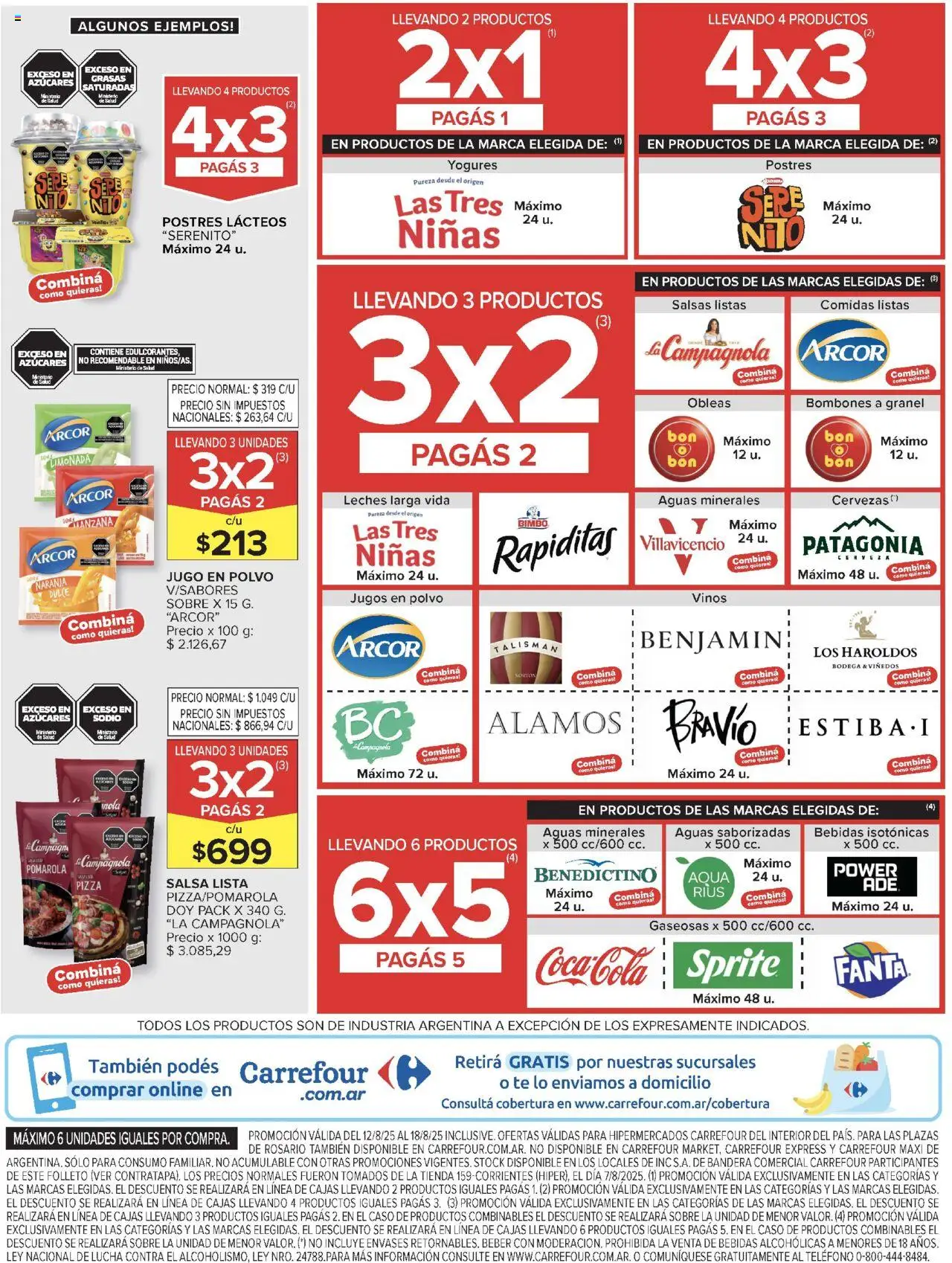 Carrefour ofertas - Salta │ válido desde el 12.08.2025 | Página: 9 | Productos: Teléfono, Manzana, Pizza, Jugo