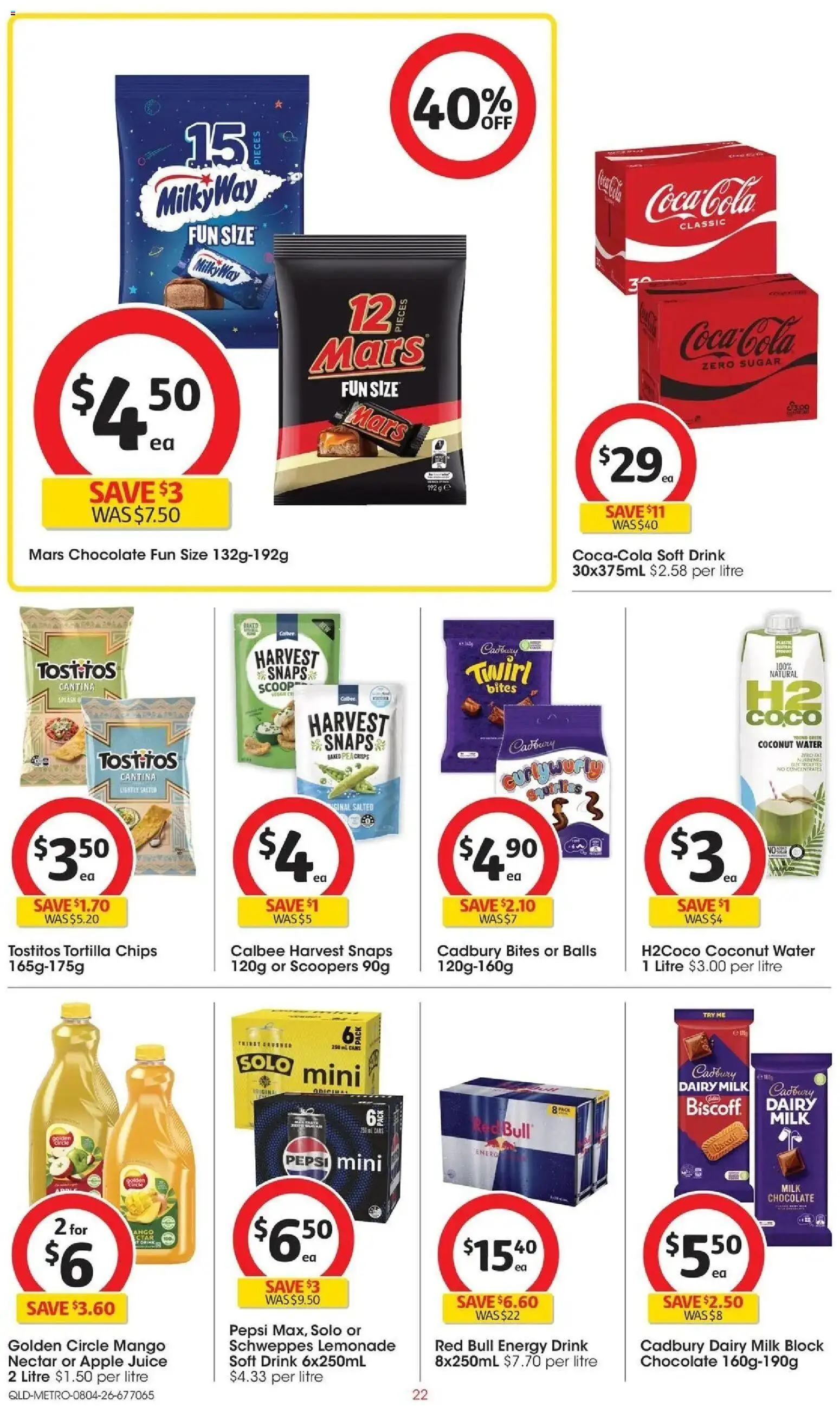 Deals catalogue - valid from 07.04.2026 | Page: 22 | Products: Energy drink, Chocolate, Pepsi, Sugar
