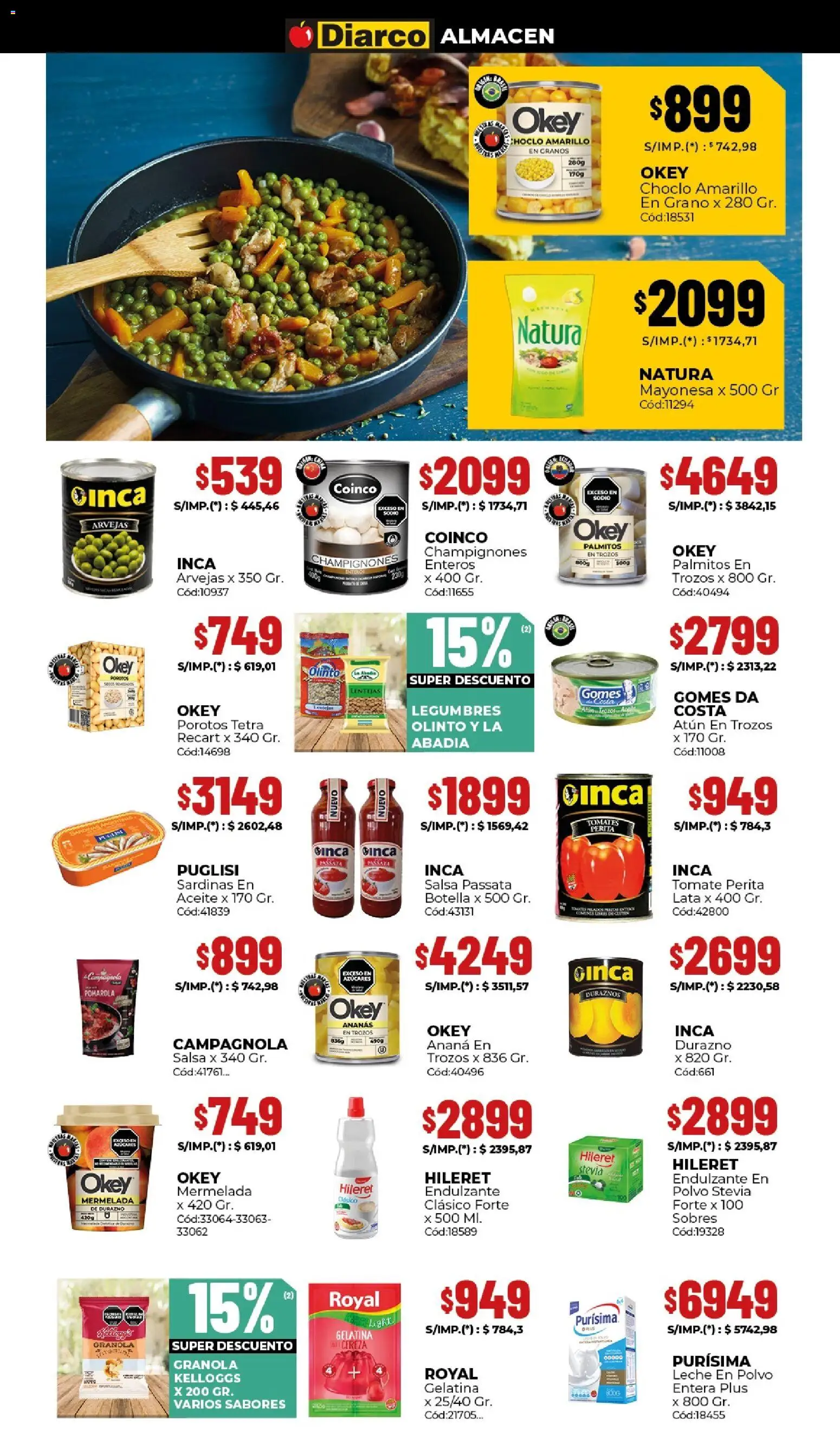 Diarco ofertas │ válido desde el 02.03.2026 | Página: 3 | Productos: Aceite, Tomate, Leche, Palmitos