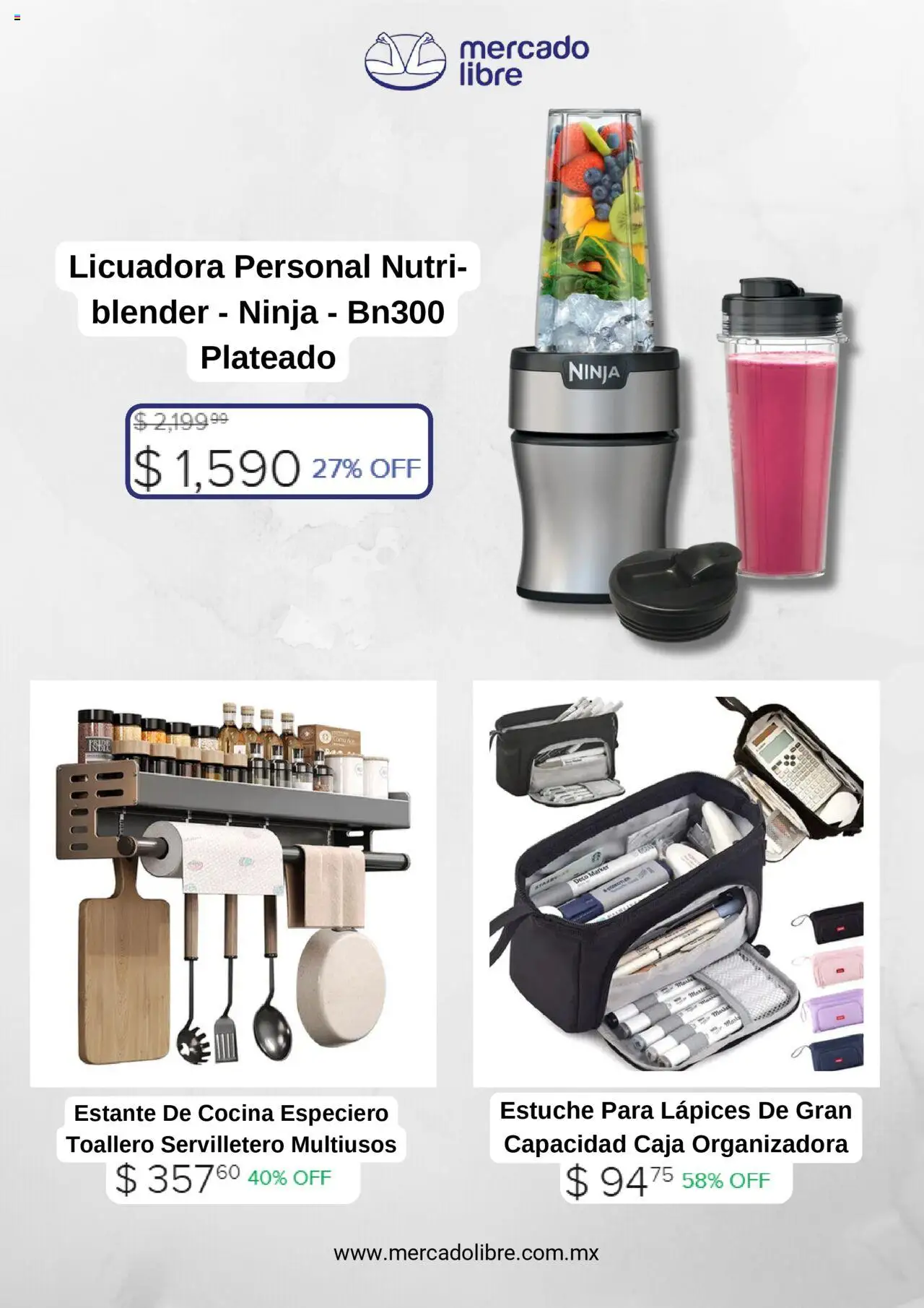Nuevas ofertas de Mercado Libre válidas en toda la República Mexicana desde el 30.07.2025. ¡Encuentra las mejores ofertas en Mercado Libre - Catálogo! | Página: 3 | Productos: Estante, Estuche, Licuadora, Caja