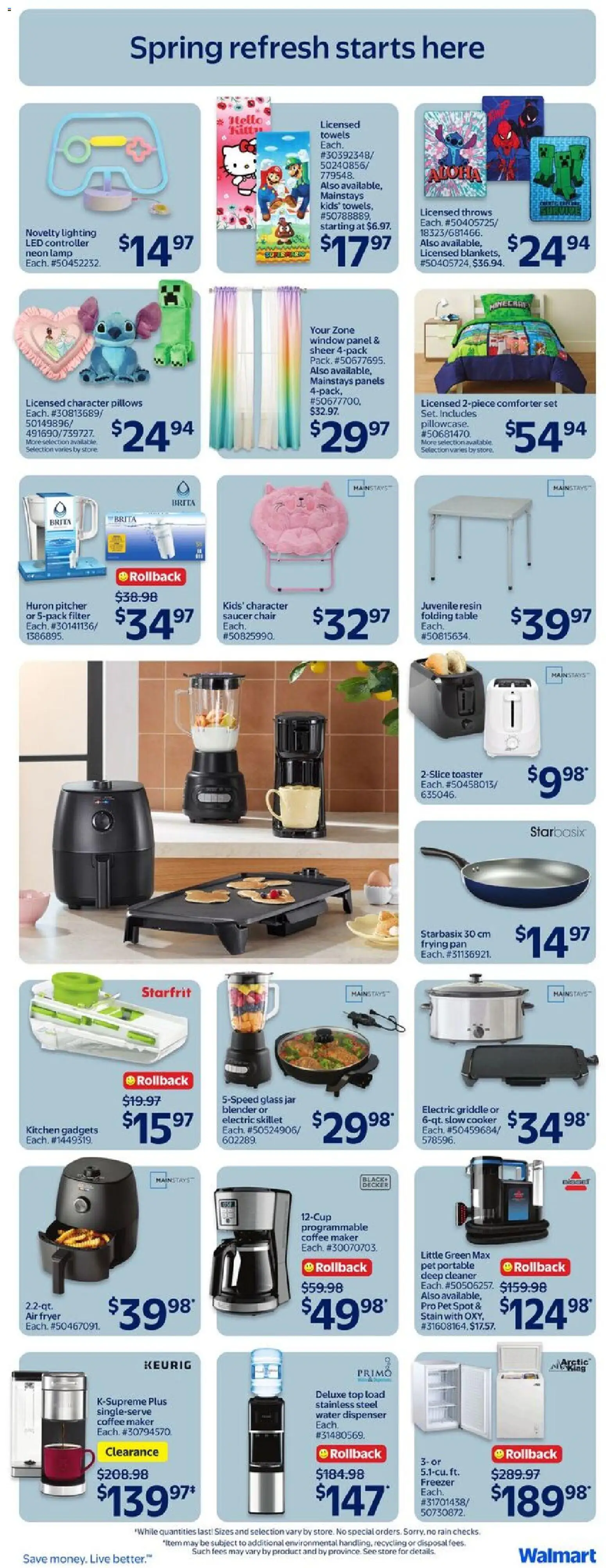Walmart flyer valid from 26.03.2026 | Page: 25 | Products: Coffee maker, Fryer, Cooker, Chair