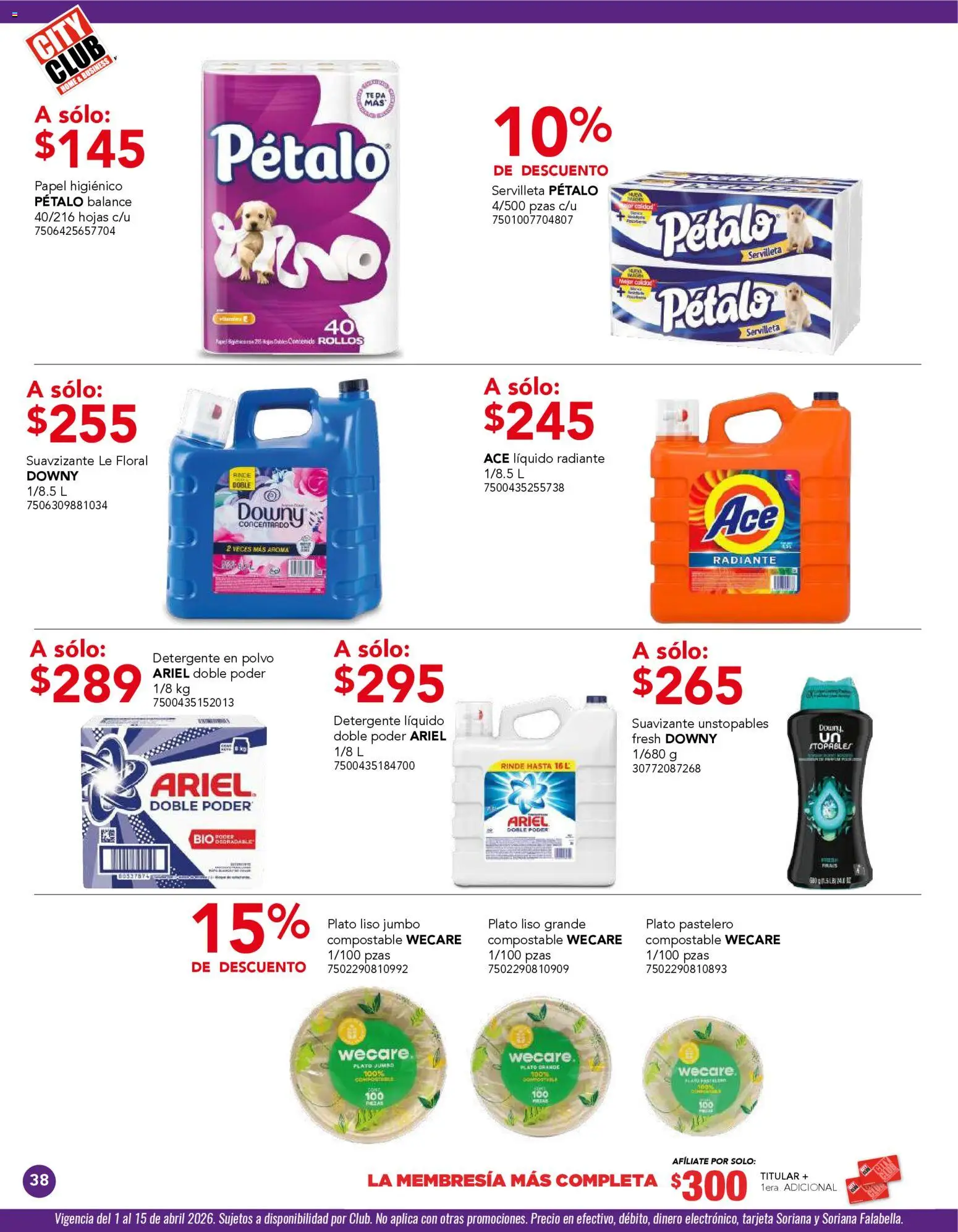 Nuevas ofertas de City Club válidas en toda la República Mexicana desde el 01.04.2026. ¡Encuentra las mejores ofertas en City Club catálogo! | Página: 38