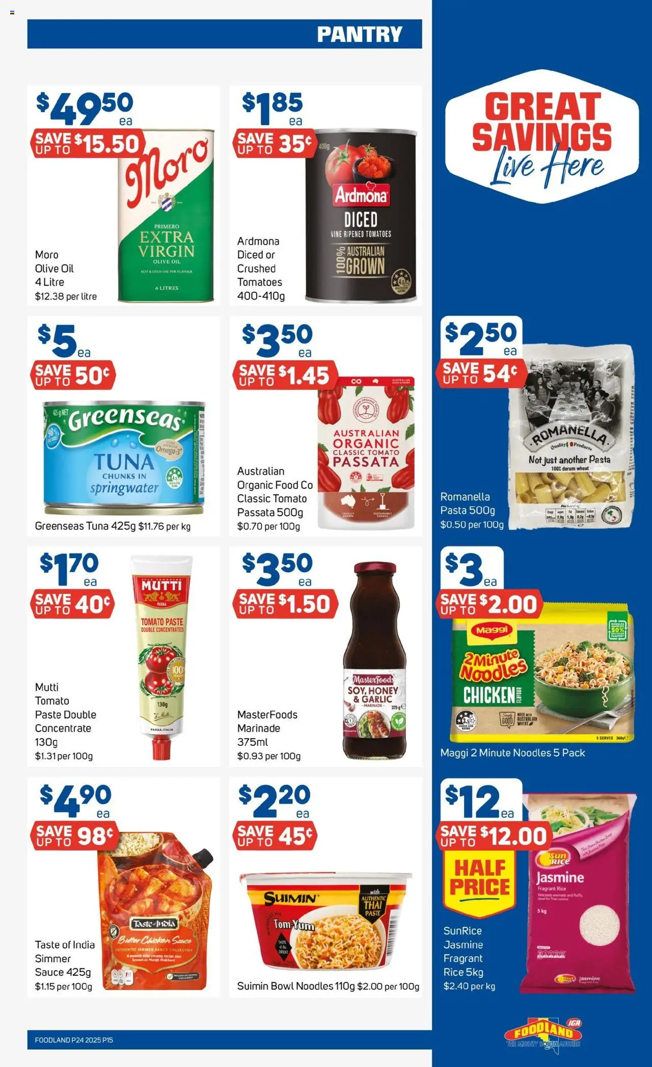 Foodland catalogue - valid from 11.06.2025 | Page: 15 | Products: Rice, Noodles, Garlic, Tuna