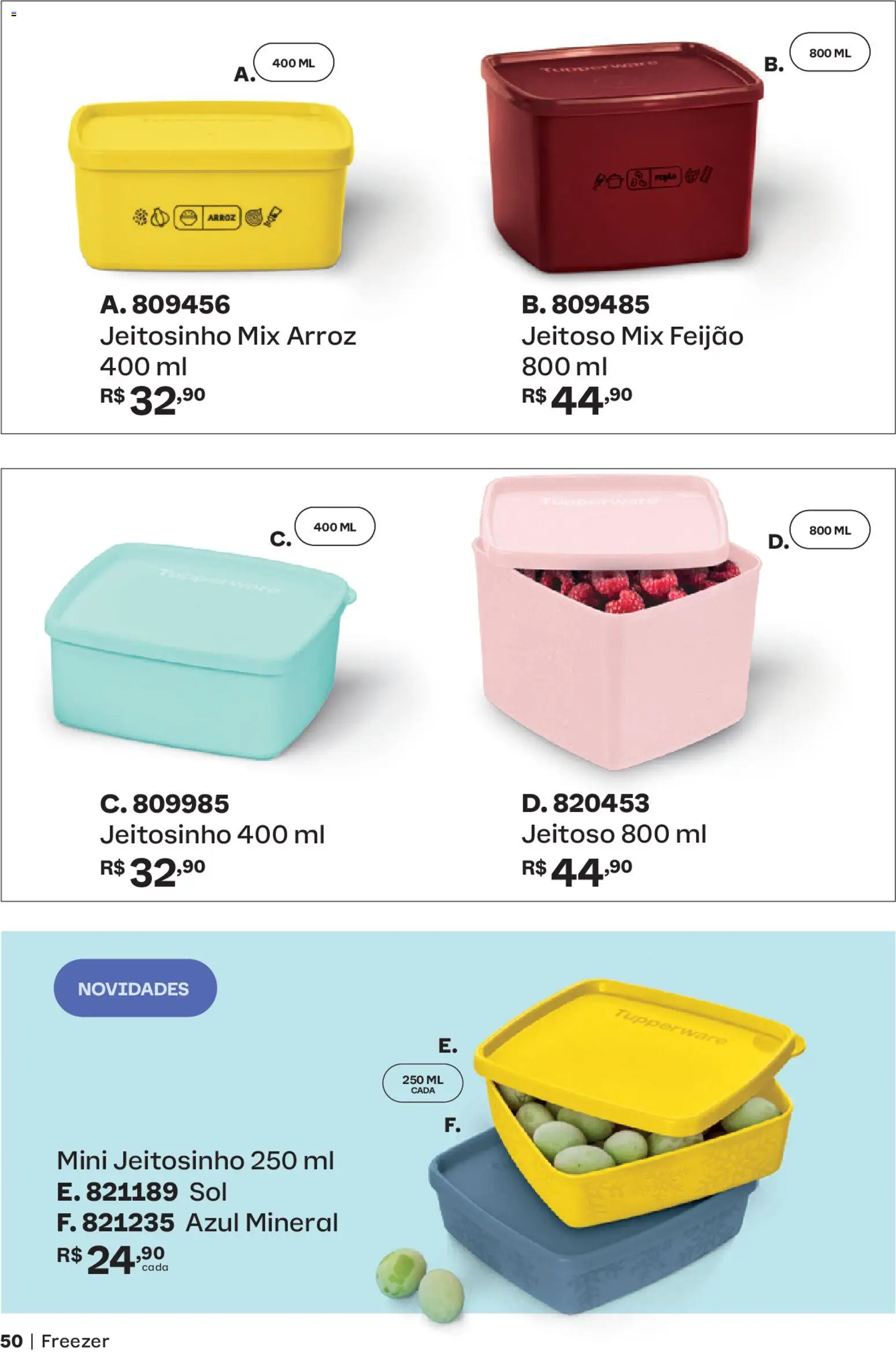 Tupperware Folheto - válido de 01.03.2026 | Página: 50 | Produtos: Feijão, Freezer, Arroz