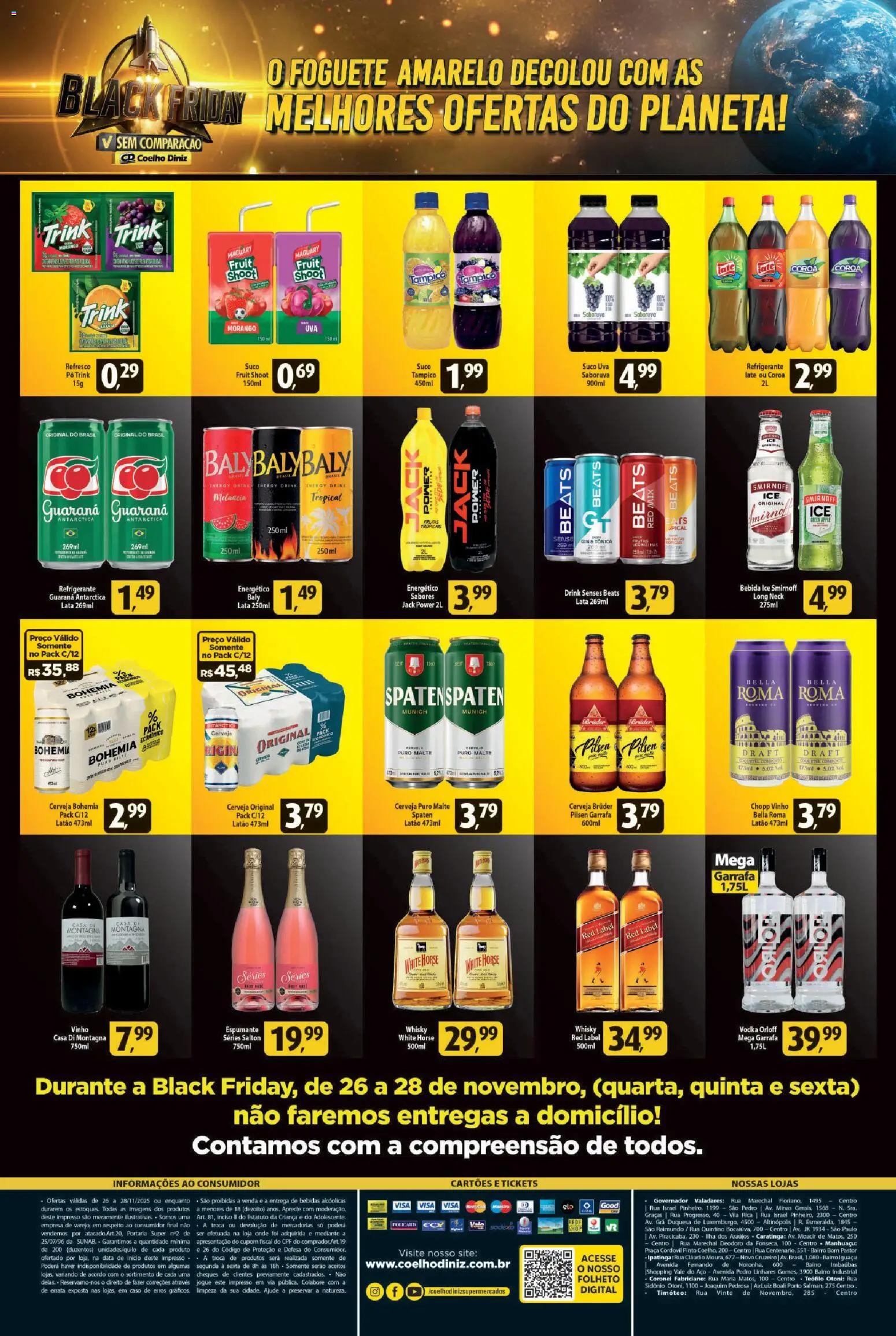 Coelho Diniz Folheto - válido de 26.11.2025 | Página: 4 | Produtos: Melancia, Energético, Suco, Vodka