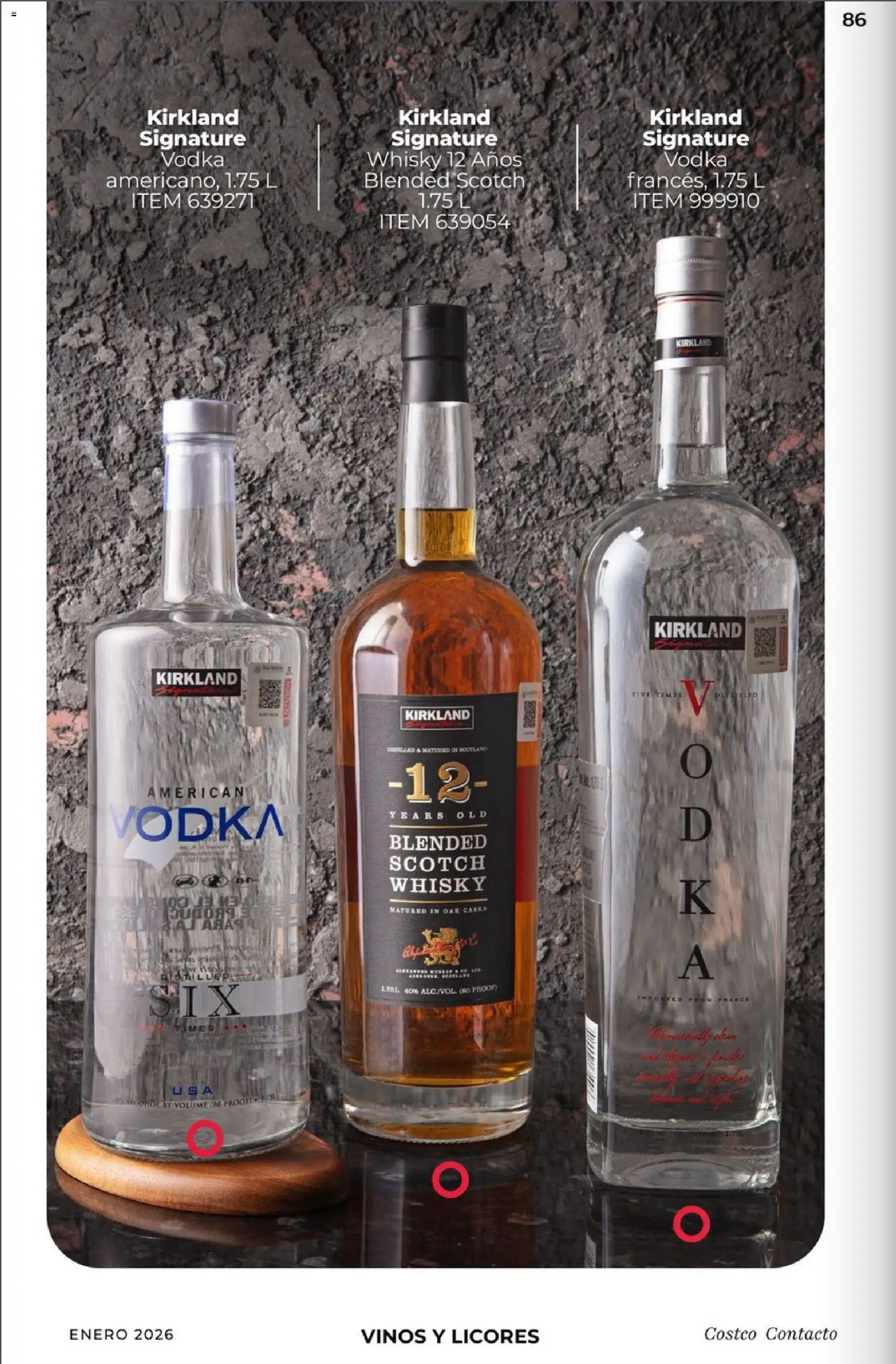 Nuevas ofertas de Costco válidas en toda la República Mexicana desde el 01.01.2026. ¡Encuentra las mejores ofertas en Costco - Revista Enero! | Página: 86 | Productos: Vodka, Whisky