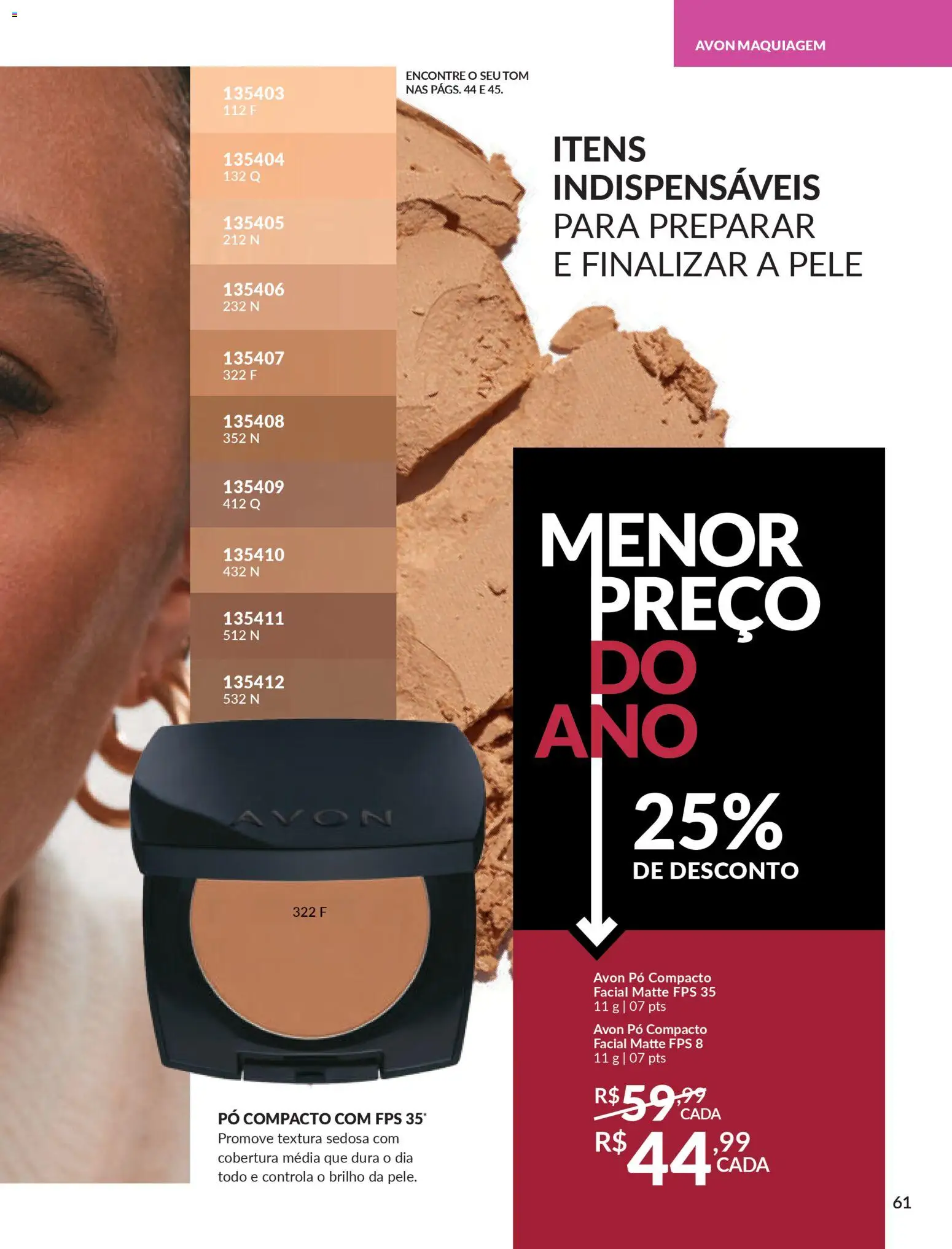 Avon Folheto - válido de 18.02.2026 | Página: 61 | Produtos: Pó compacto, Maquiagem, Pó