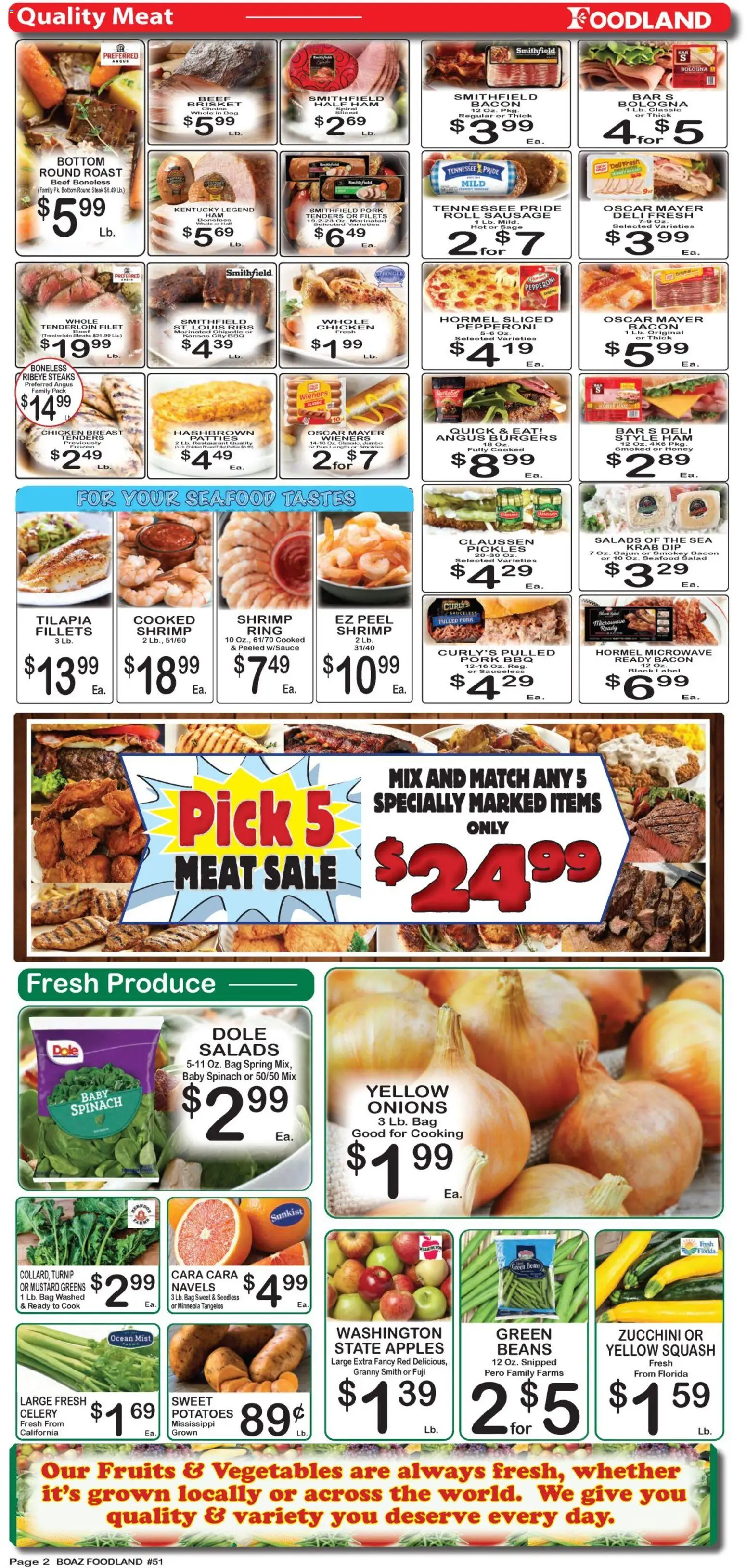 Foodland Weekly Ad - valid from 31.03.2026 | Page: 2 | Products: Squash, Zucchini, Microwave, Salad