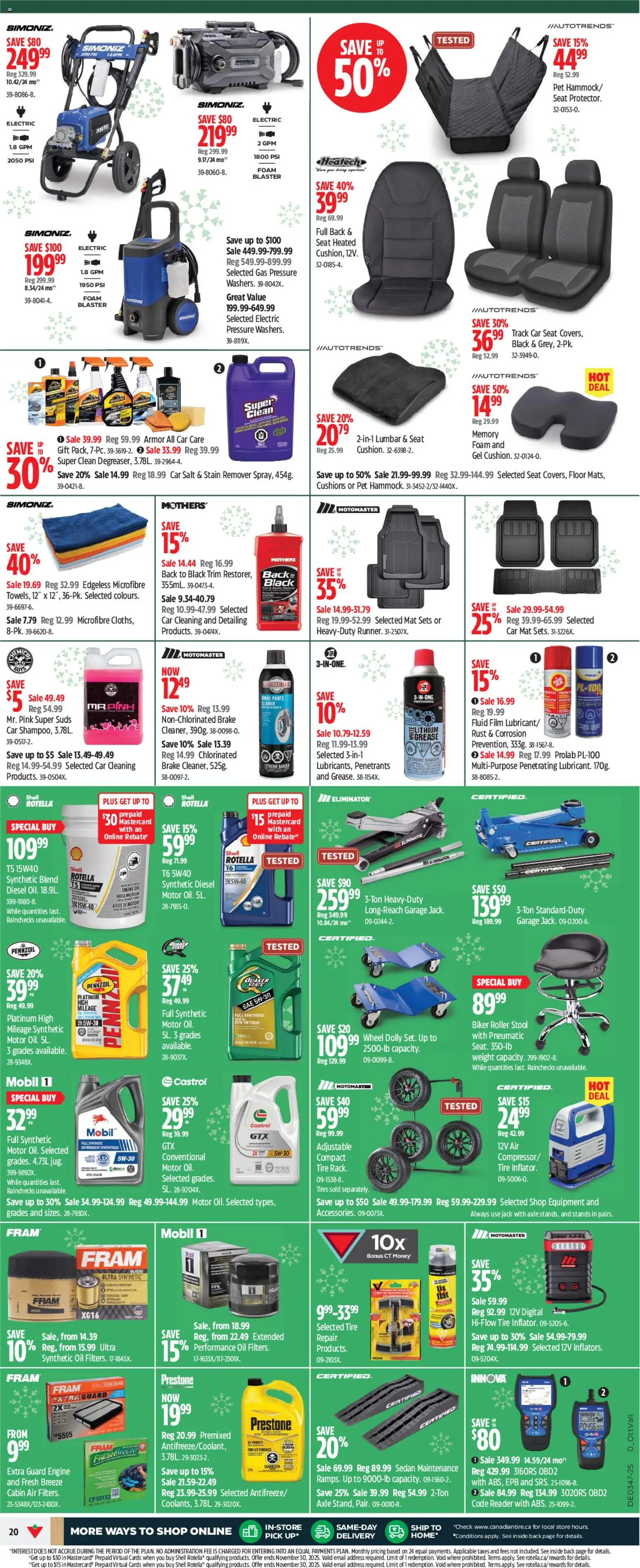 Canadian Tire flyer valid from 13.11.2025 | Page: 19 | Products: Stain remover, Oil