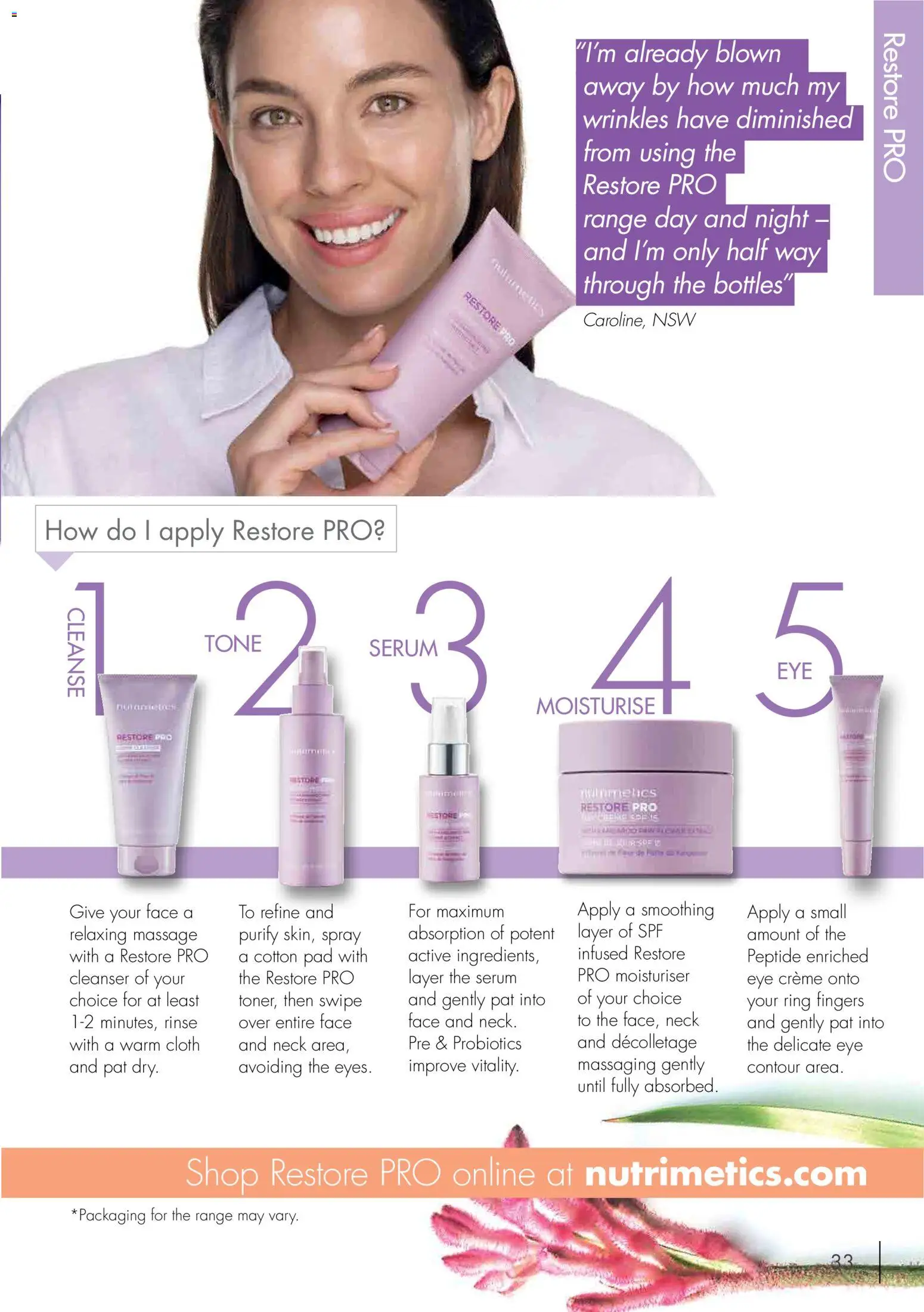 Nutrimetics catalogue - valid from 01.01.2026 | Page: 33 | Products: Cloth, Moisturiser, Contour