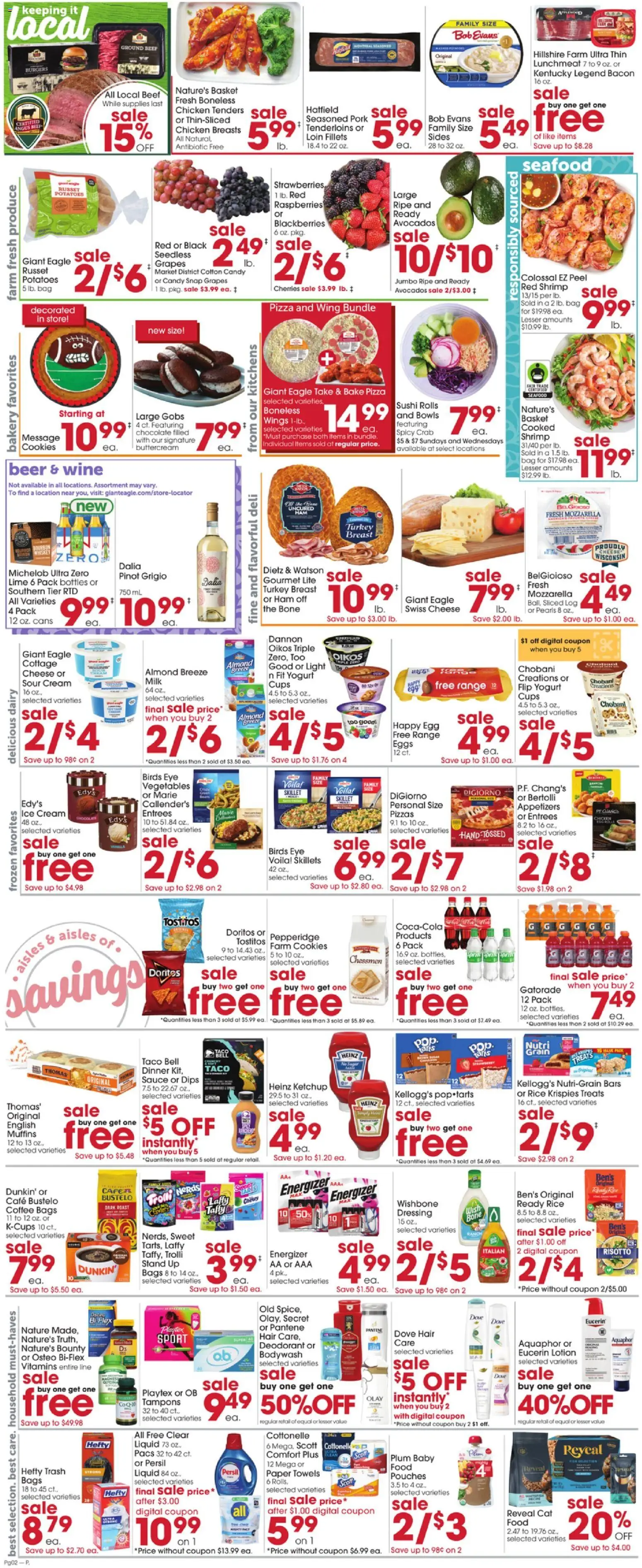 Giant Eagle Weekly Ad - valid from 15.01.2026 | Page: 2 | Products: Skillet, Milk, Tampons, Lime
