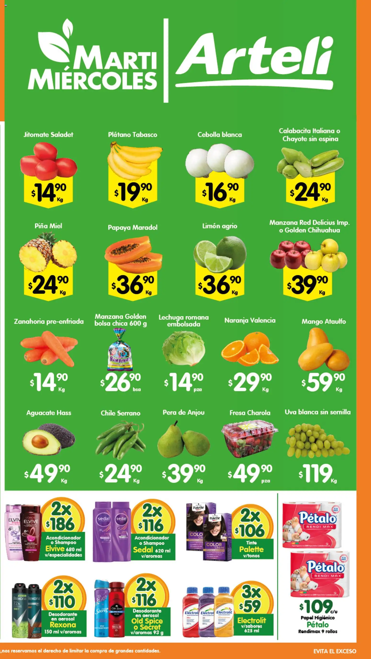 Nuevas ofertas de Arteli válidas en toda la República Mexicana desde el 03.02.2026. ¡Encuentra las mejores ofertas en Arteli folleto! | Página: 2 | Productos: Limón, Mango, Uva, Piña