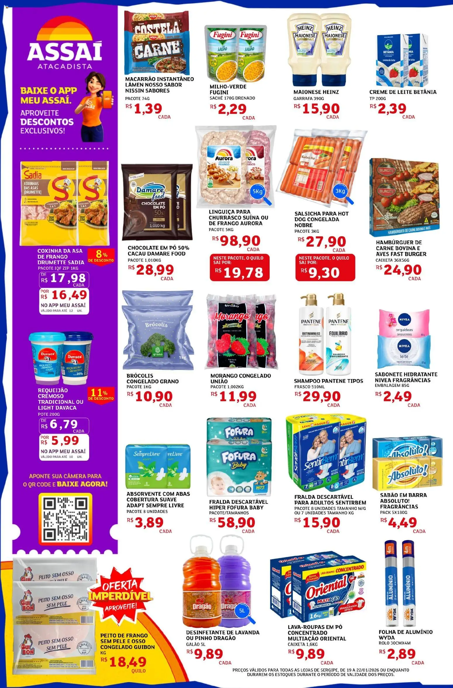 Assaí Atacadista Folheto - válido de 19.01.2026 | Página: 2 | Produtos: Pó, Salsicha, Macarrão, Peito de frango