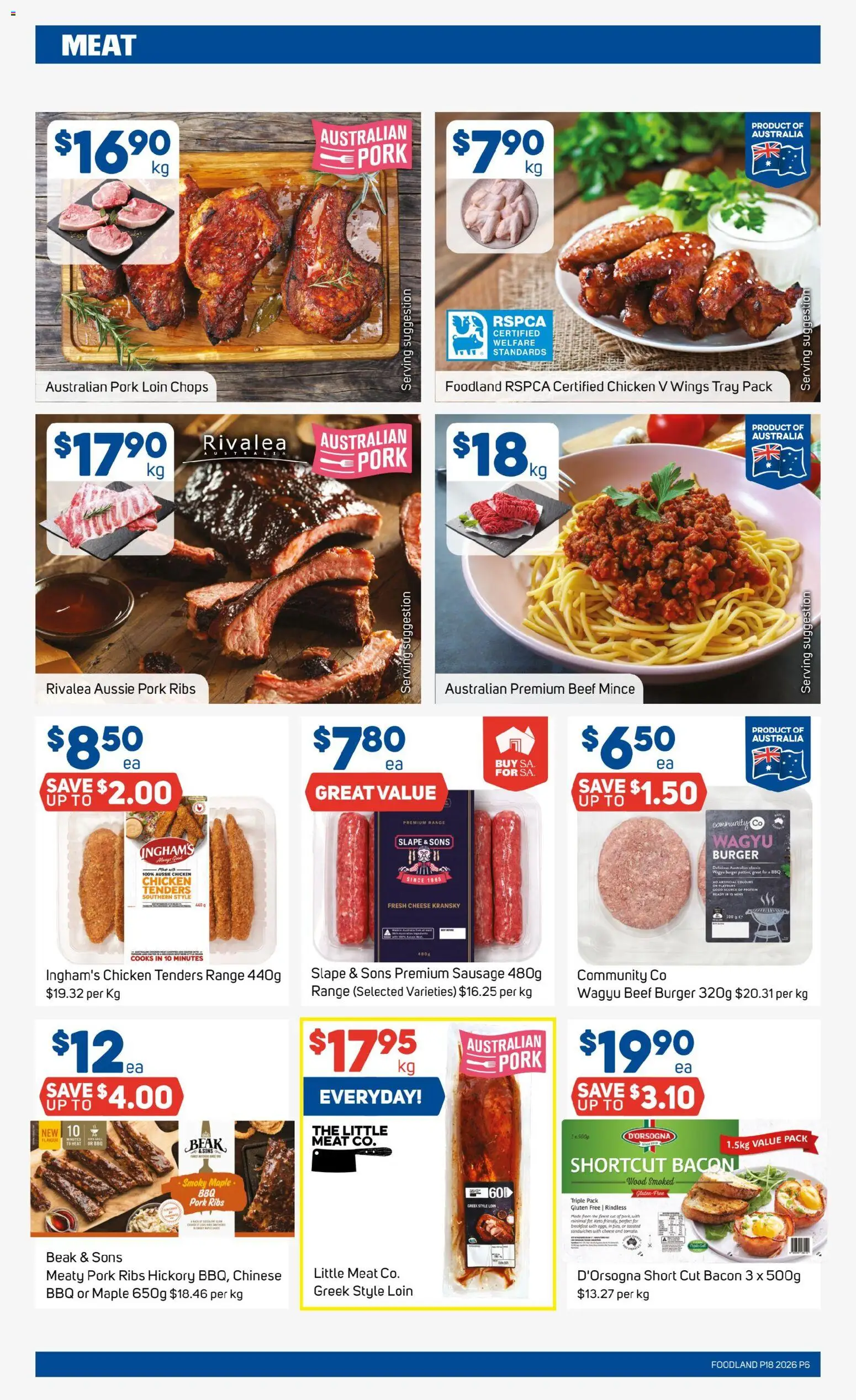 Foodland catalogue - valid from 29.04.2026 | Page: 6 | Products: Bacon, Cheese, Chicken, Meat