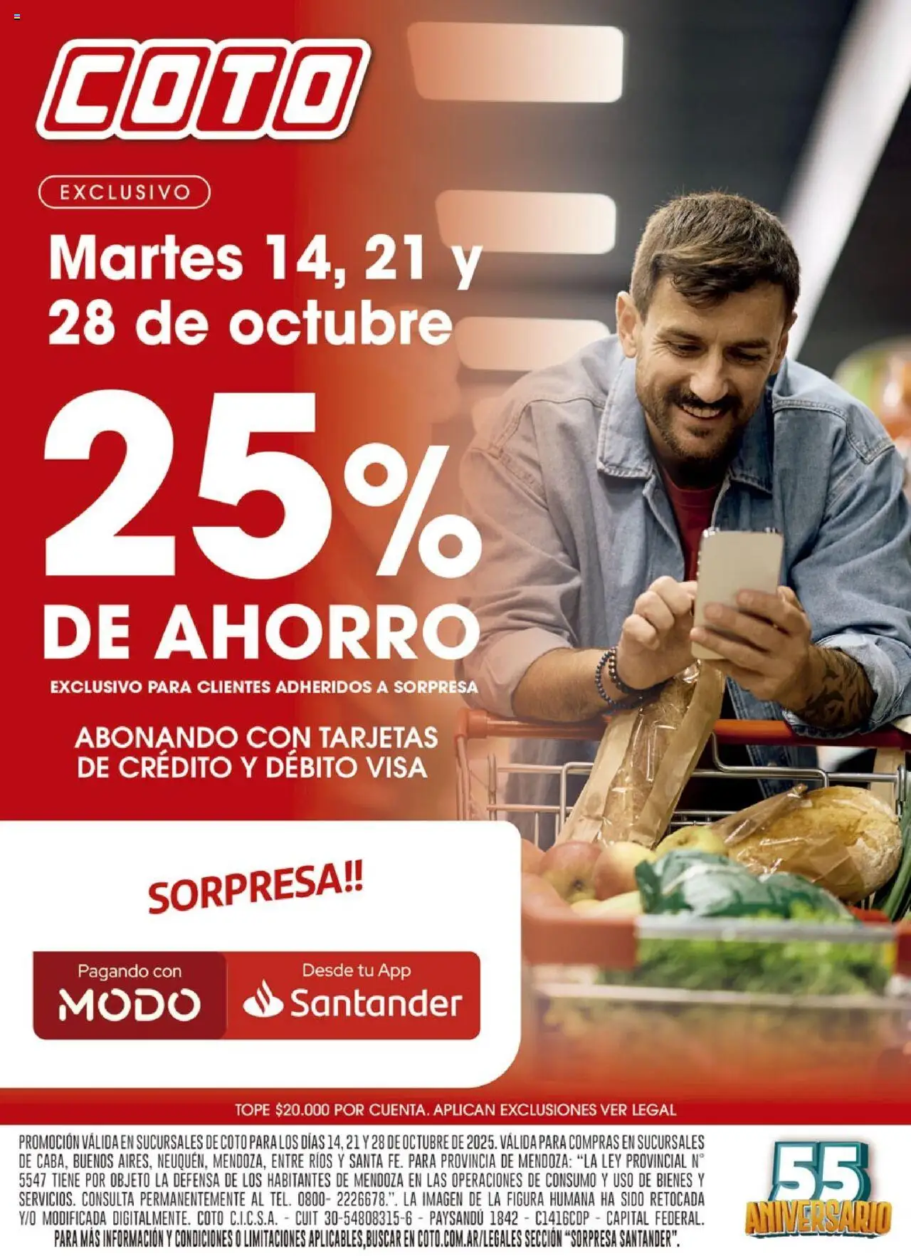 Coto - Santander Sorpresa OCTUBRE │ válido desde el 14.10.2025 | Página: 1