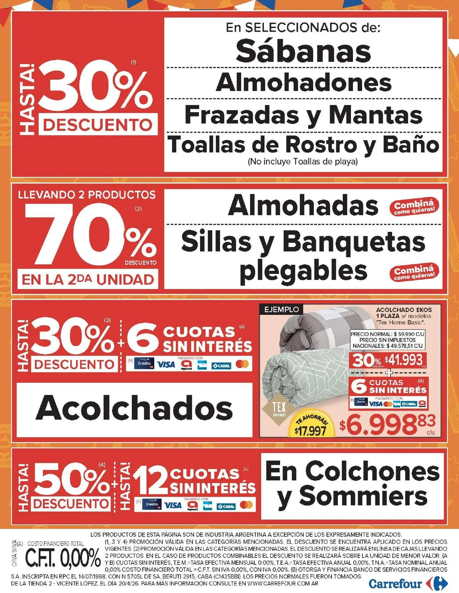 Carrefour -Carrefour Hiper │ válido desde el 21.04.2026 | Página: 19 | Productos: Caso, Sabanas, Toallas, Sobre
