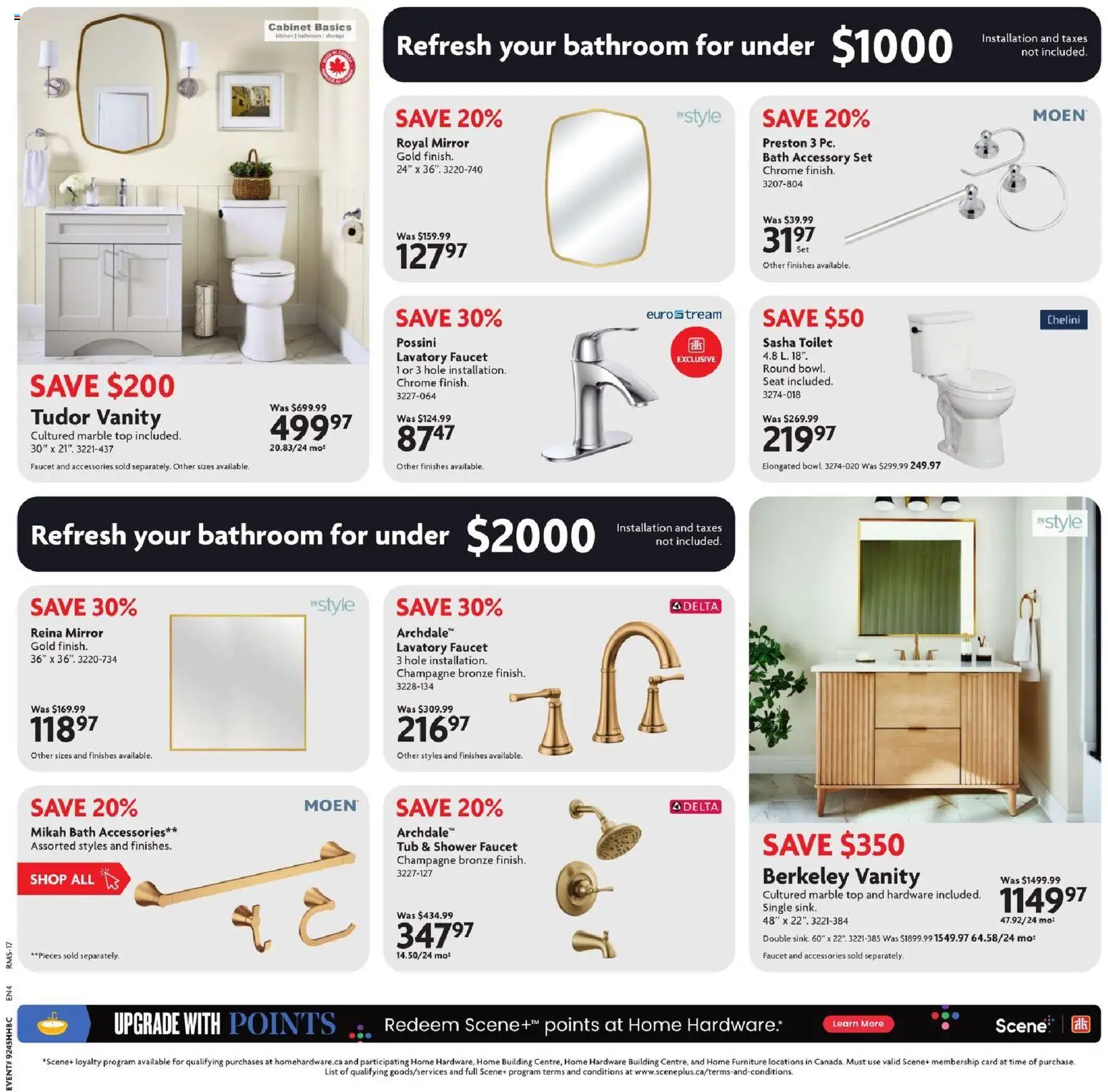 Home Hardware flyer valid from 06.11.2025 | Page: 14 | Products: Cabinet, Bath, Shower, Mirror