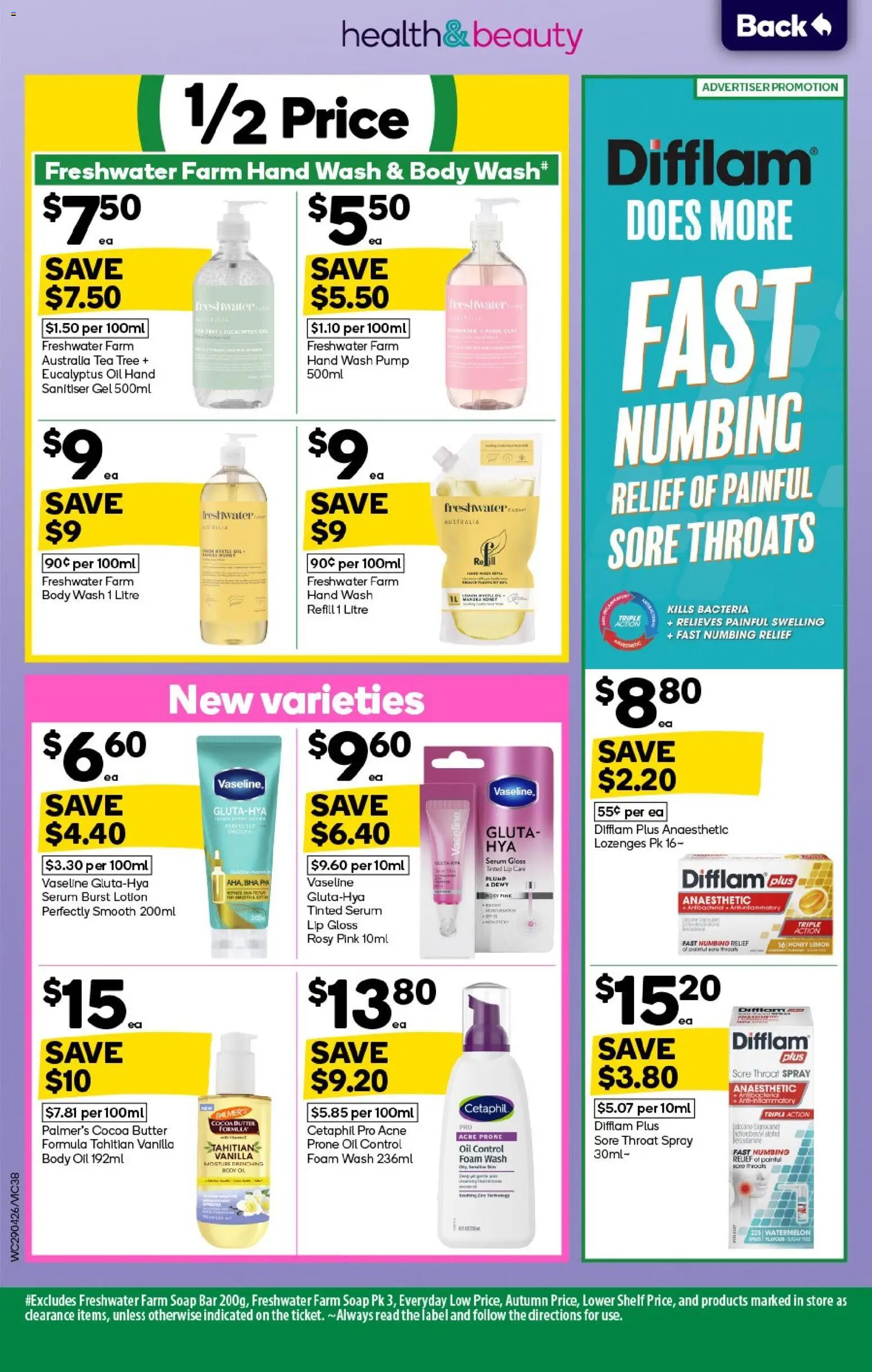 Woolworths catalogue - valid from 29.04.2026 | Page: 38 | Products: Butter, Lotion, Acne, Lip care