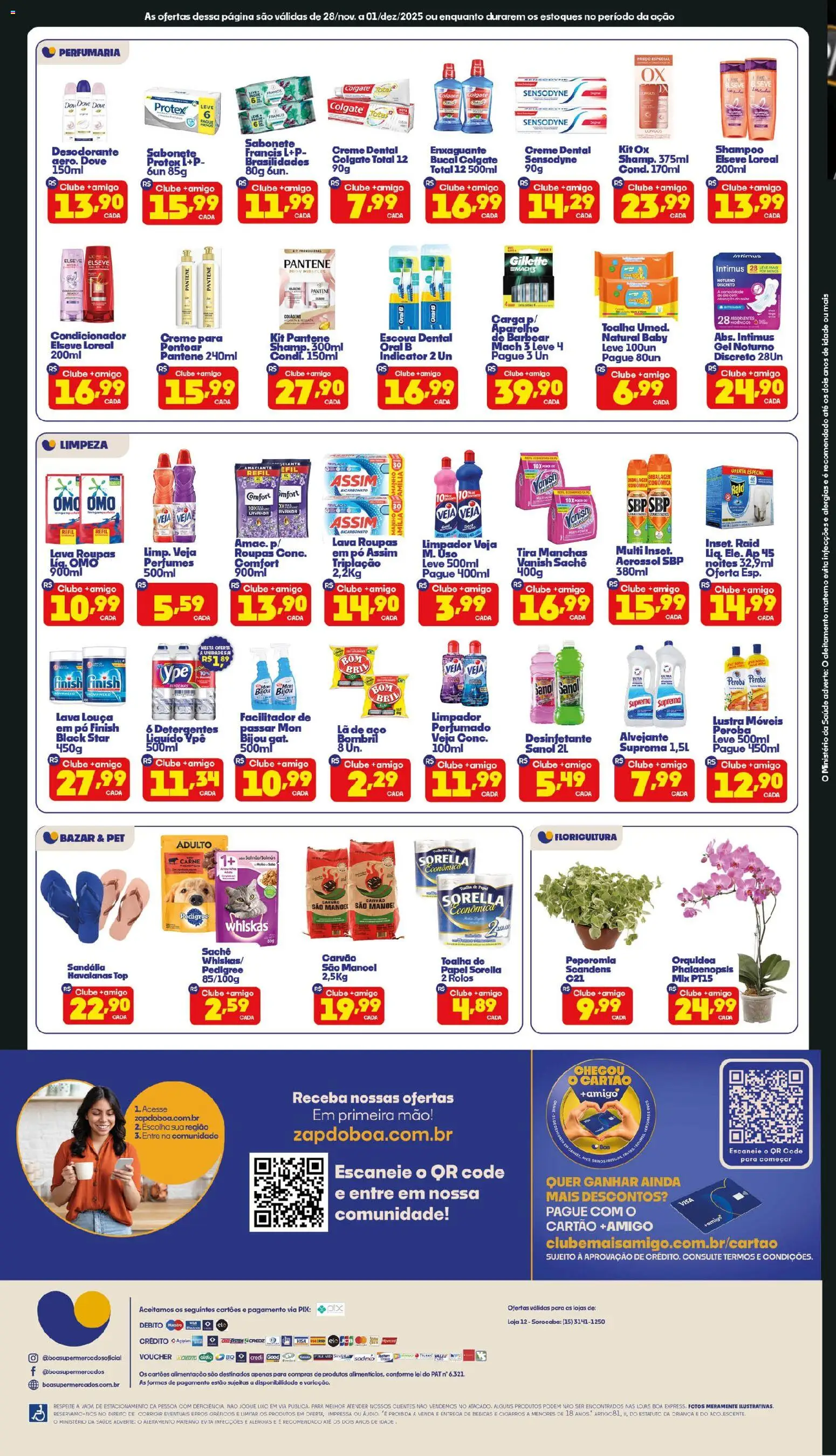 Boa Supermercados Folheto - válido de 28.11.2025 | Página: 4 | Produtos: Lustra móveis, Pó, Alvejante, Roupas