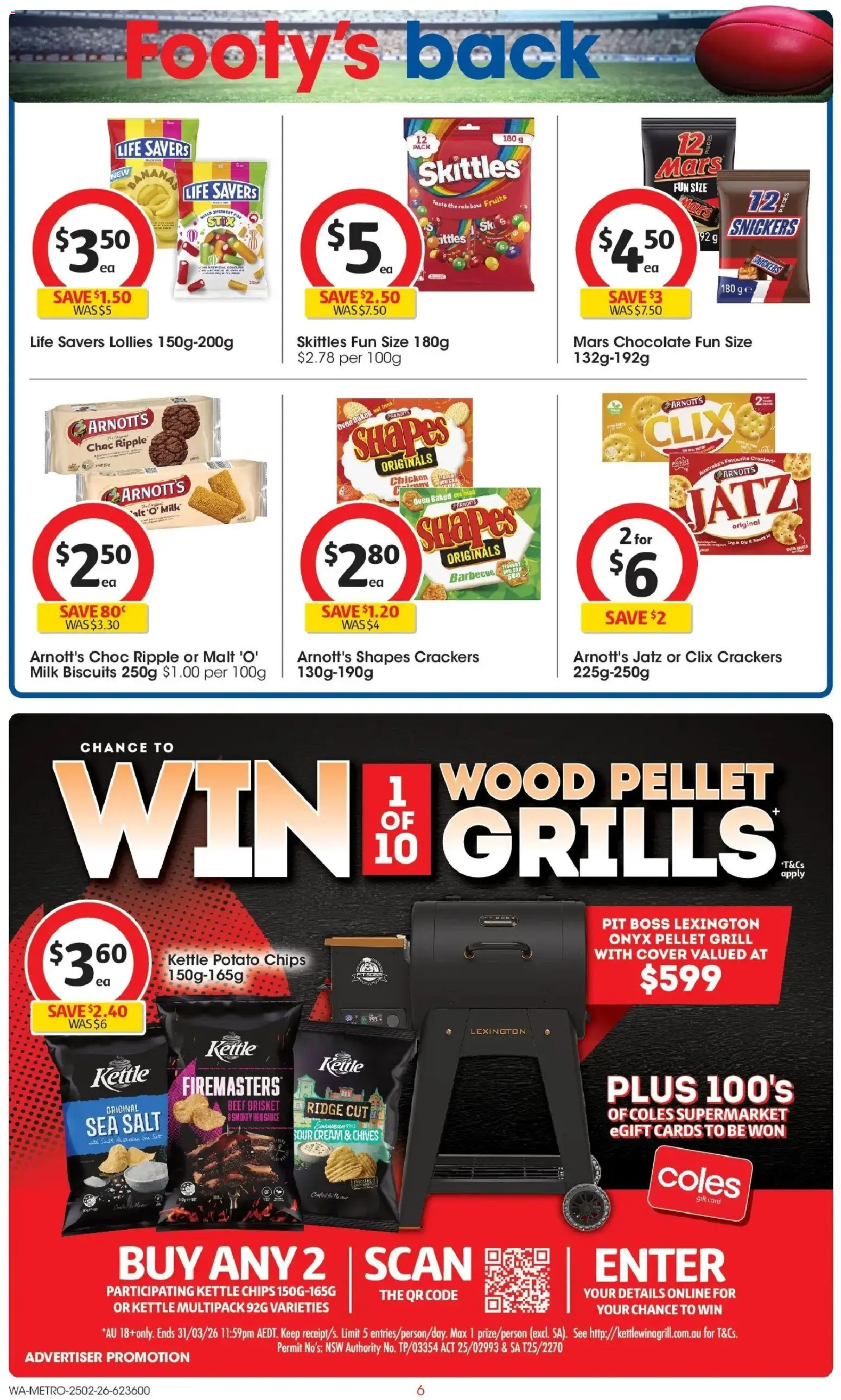 Coles catalogue - valid from 25.02.2026 | Page: 6 | Products: Milk, Chocolate, Lollies, Grill