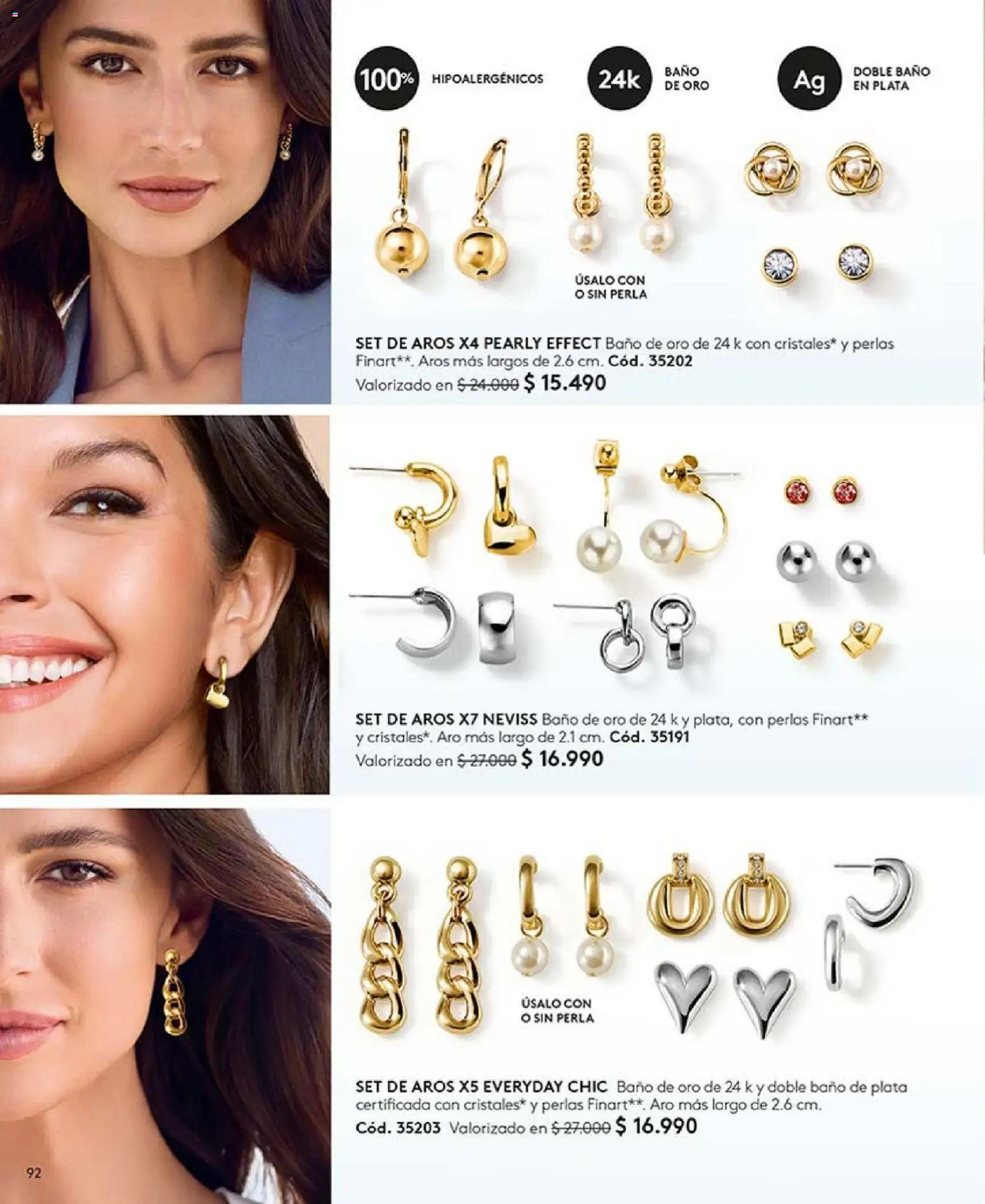 Catálogo Ésika Campaña 1 │ válido desde el 01.01.2026 | Página: 92 | Productos: Baño, Aros