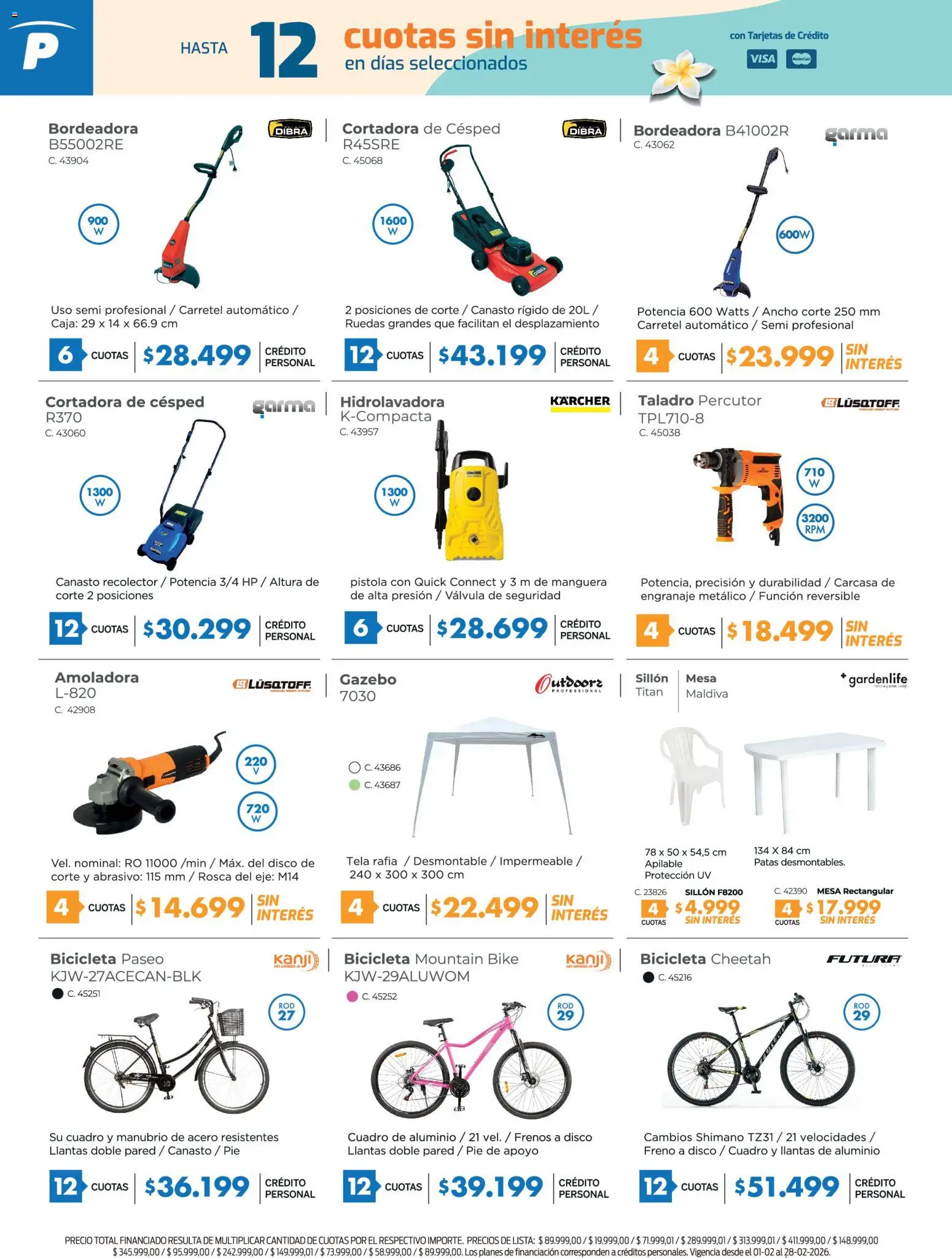 Pardo catálogo │ válido desde el 01.02.2026 | Página: 14 | Productos: Disco, Mesa, Manguera, Bordeadora