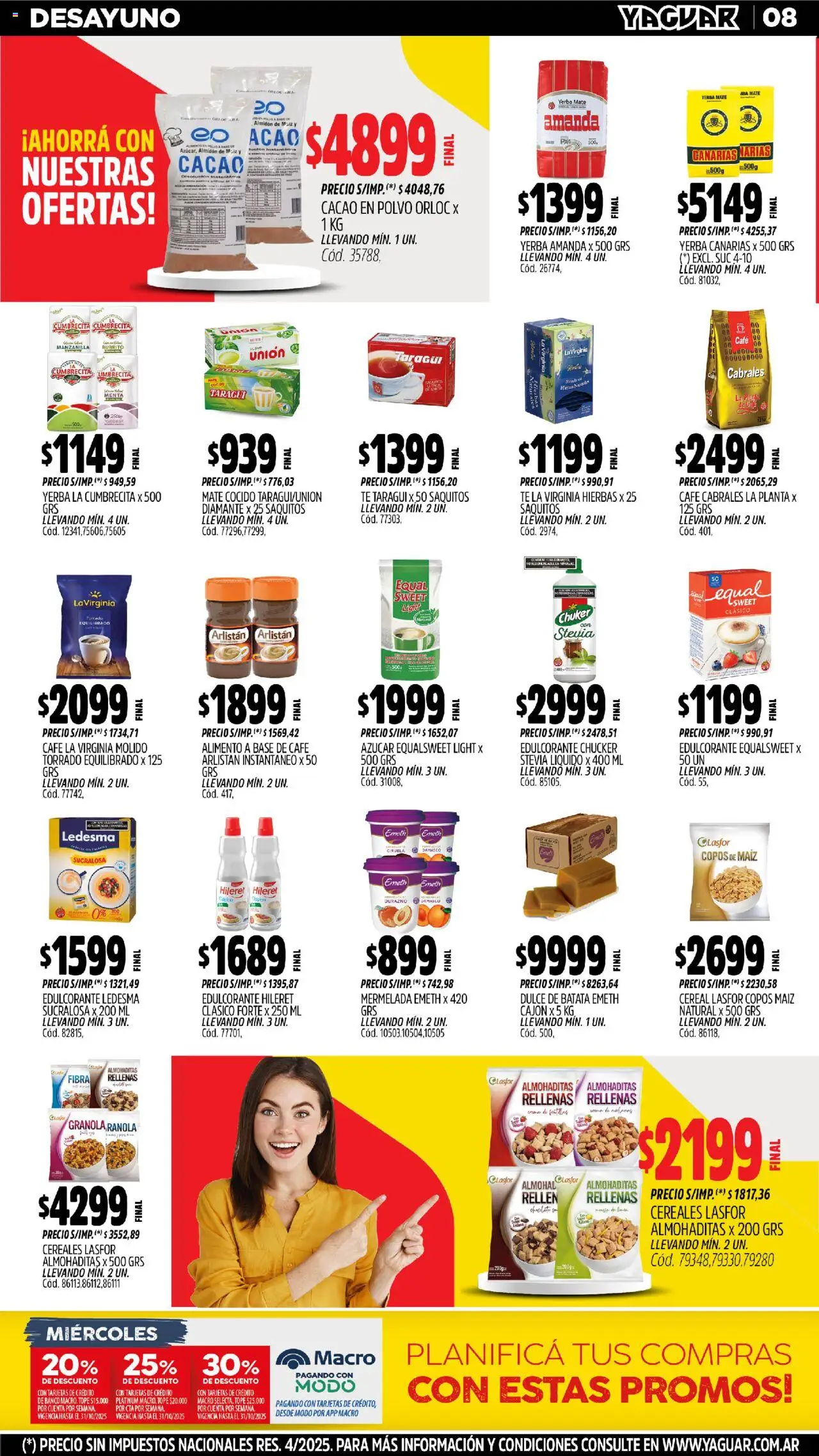 Yaguar - Santa Fe │ válido desde el 20.10.2025 | Página: 8 | Productos: Mate, Maiz, Café, Planta