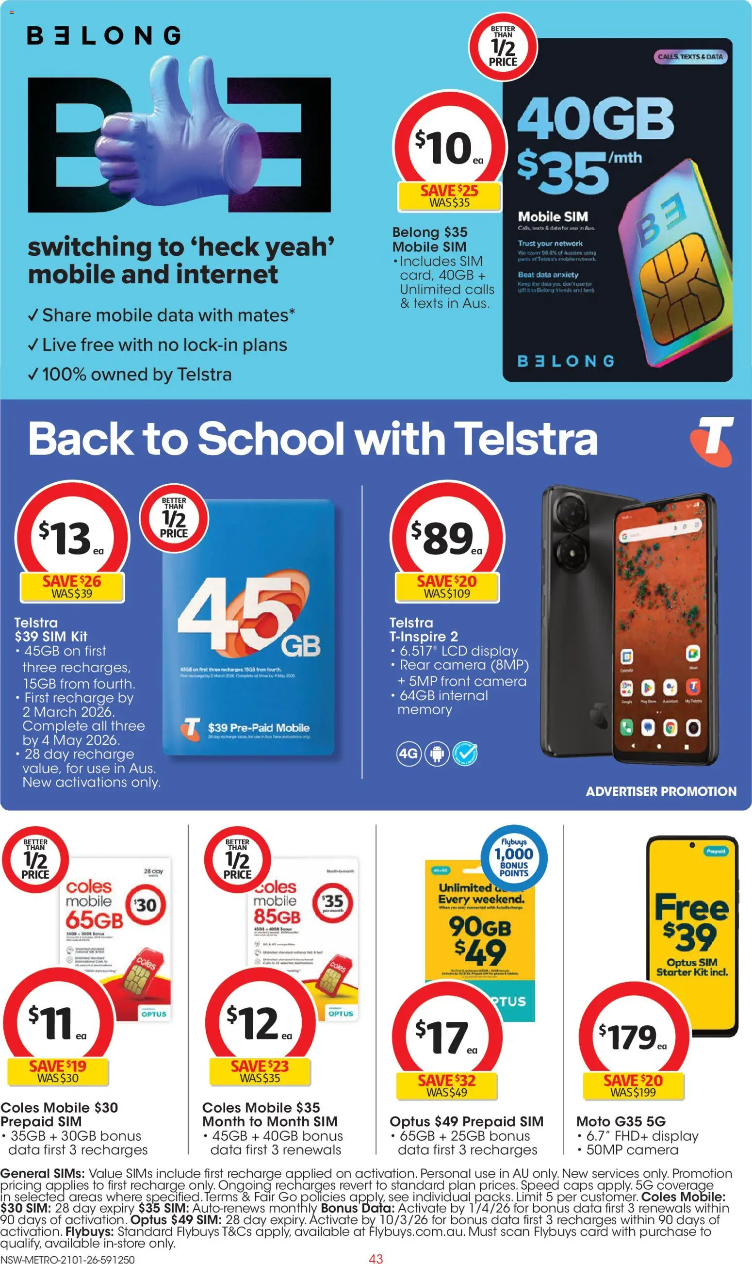 Coles catalogue - valid from 21.01.2026 | Page: 43 | Products: Camera, Mobile