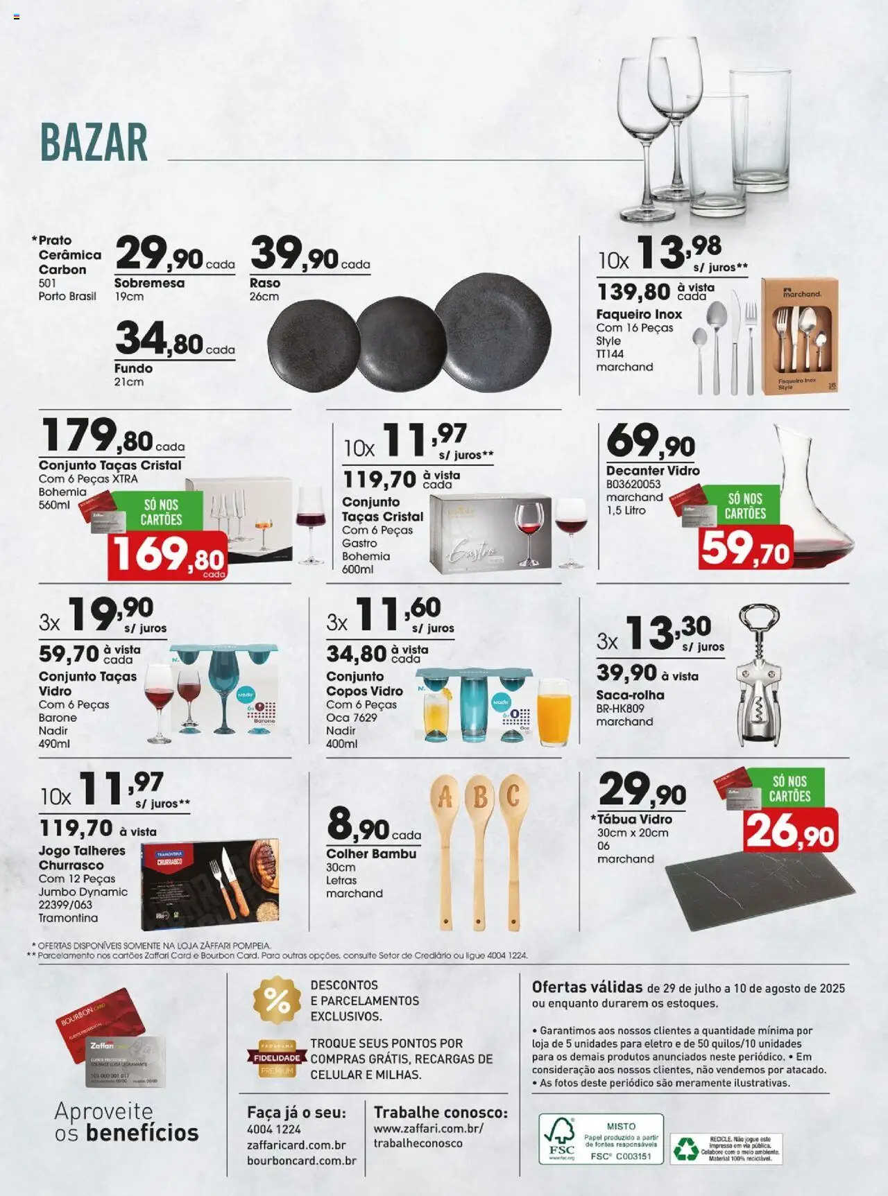 Zaffari Folheto - válido de 29.07.2025 | Página: 26 | Produtos: Celular, Faca, Bourbon, Copos