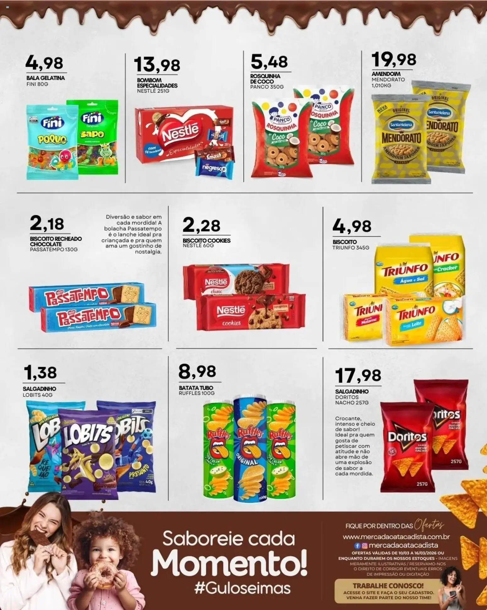 Mercadão Atacadista Folheto - válido de 10.03.2026 | Página: 9 | Produtos: Amendoim, Sal, Biscoito recheado, Bombom