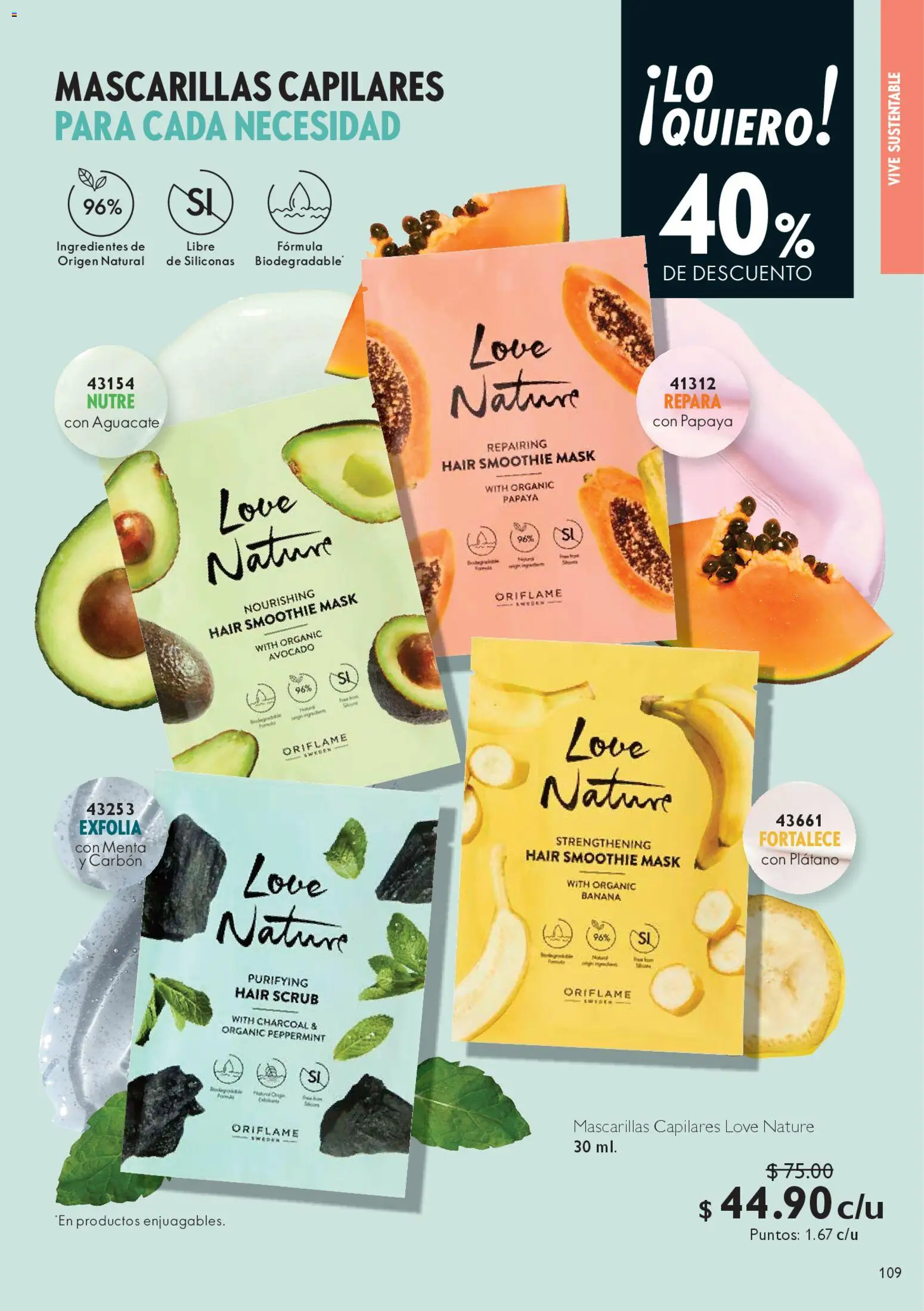 Nuevas ofertas de Oriflame válidas en toda la República Mexicana desde el 25.10.2025. ¡Encuentra las mejores ofertas en Oriflame Buen Fin! | Página: 109 | Productos: Plátano, Aguacate