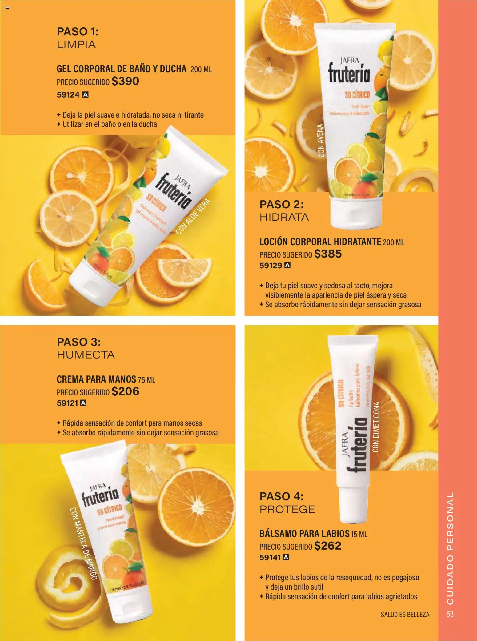 Nuevas ofertas de JAFRA válidas en toda la República Mexicana desde el 01.02.2026. ¡Encuentra las mejores ofertas en JAFRA catálogo Organizador de Ventas! | Página: 53 | Productos: Avena, Crema, Loción, Baño