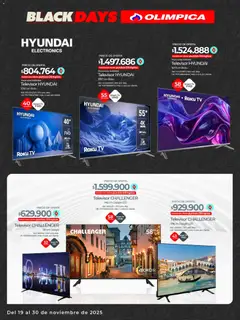 Olímpica - Ofertas BLACK DAYS -  Vista previa de la revista de la tienda Olímpica valido desde el 19.11.2025 | Página: 4 | Productos: Televisor, Audio