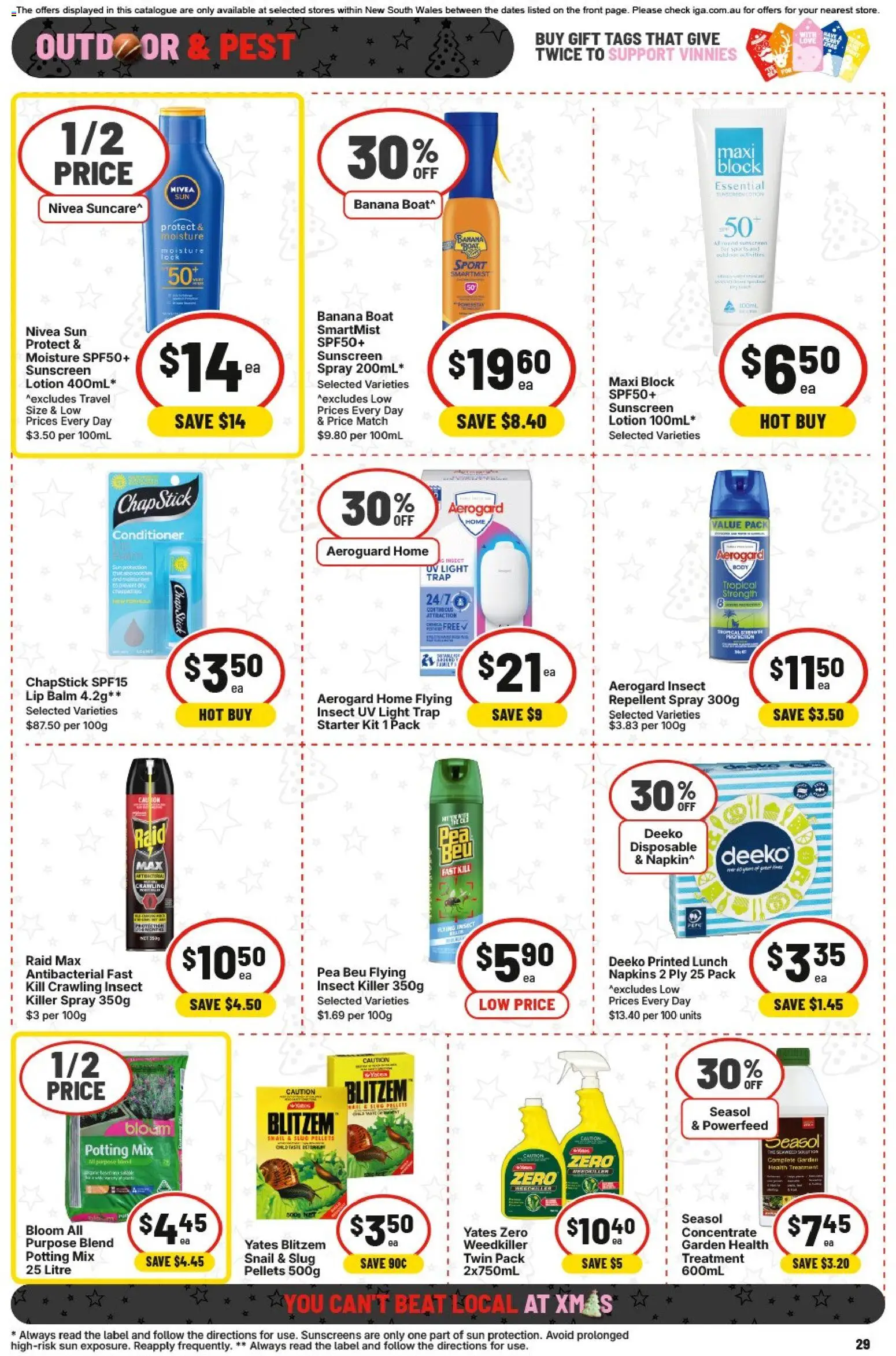 IGA catalogue - valid from 26.11.2025 | Page: 28 | Products: Sunscreen, Lotion, Pea, Treatment