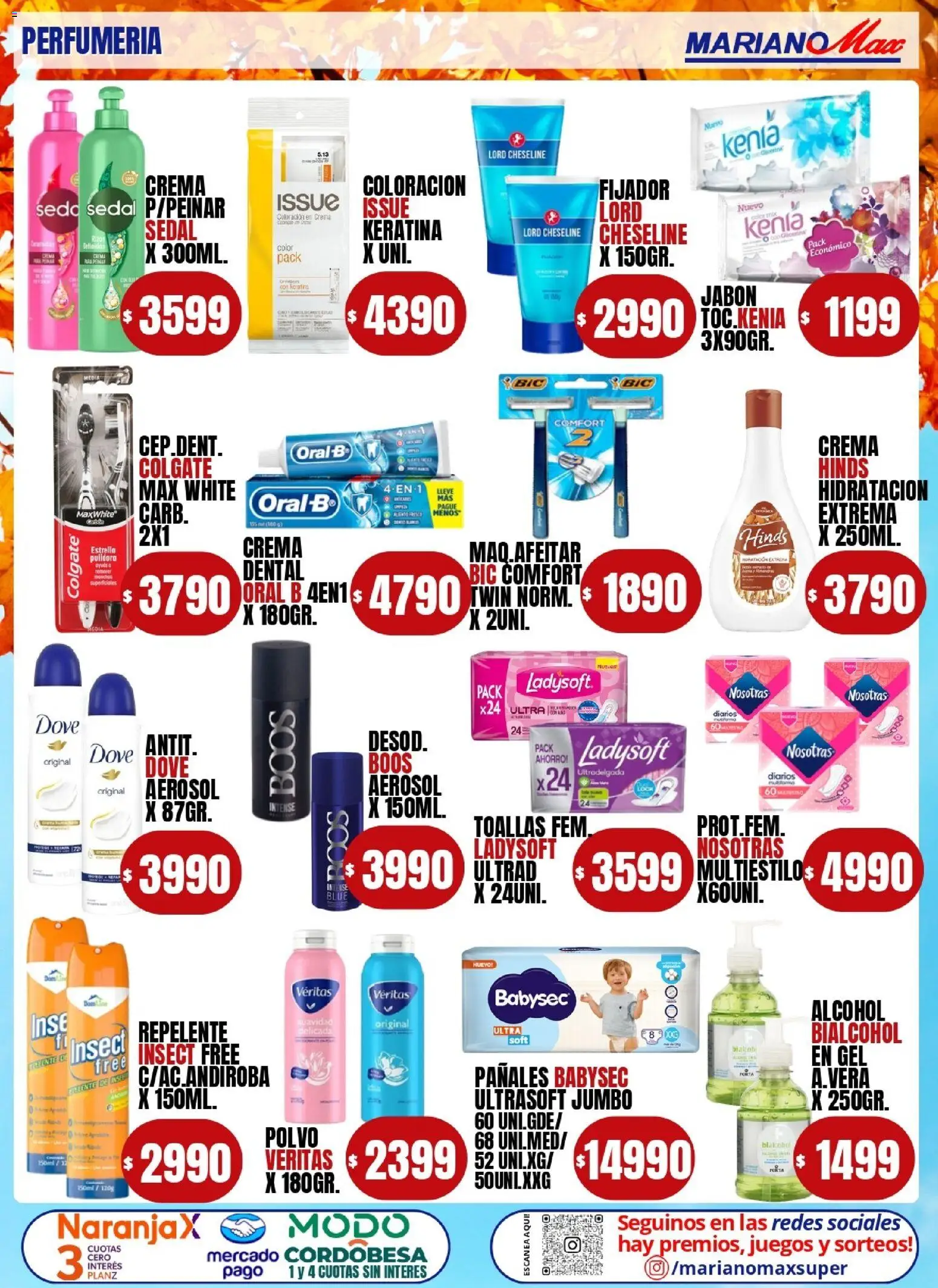 Mariano Max - Catálogo │ válido desde el 07.04.2026 | Página: 7 | Productos: Repelente, Polvo, Fijador, Pañales