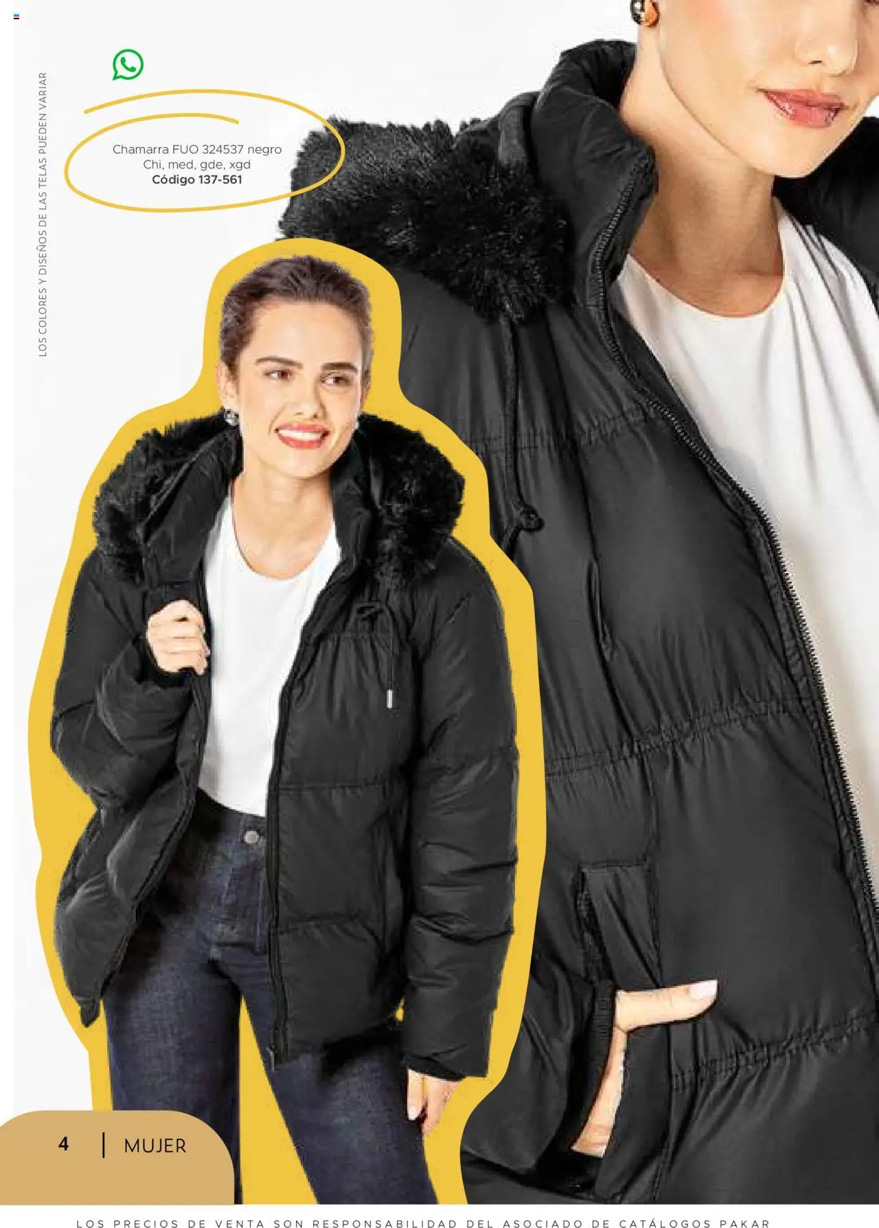 Nuevas ofertas de SC Pakar válidas en toda la República Mexicana desde el 24.07.2025. ¡Encuentra las mejores ofertas en SC Pakar Catálogo Ropa y Accesorios! | Página: 4 | Productos: Chamarra