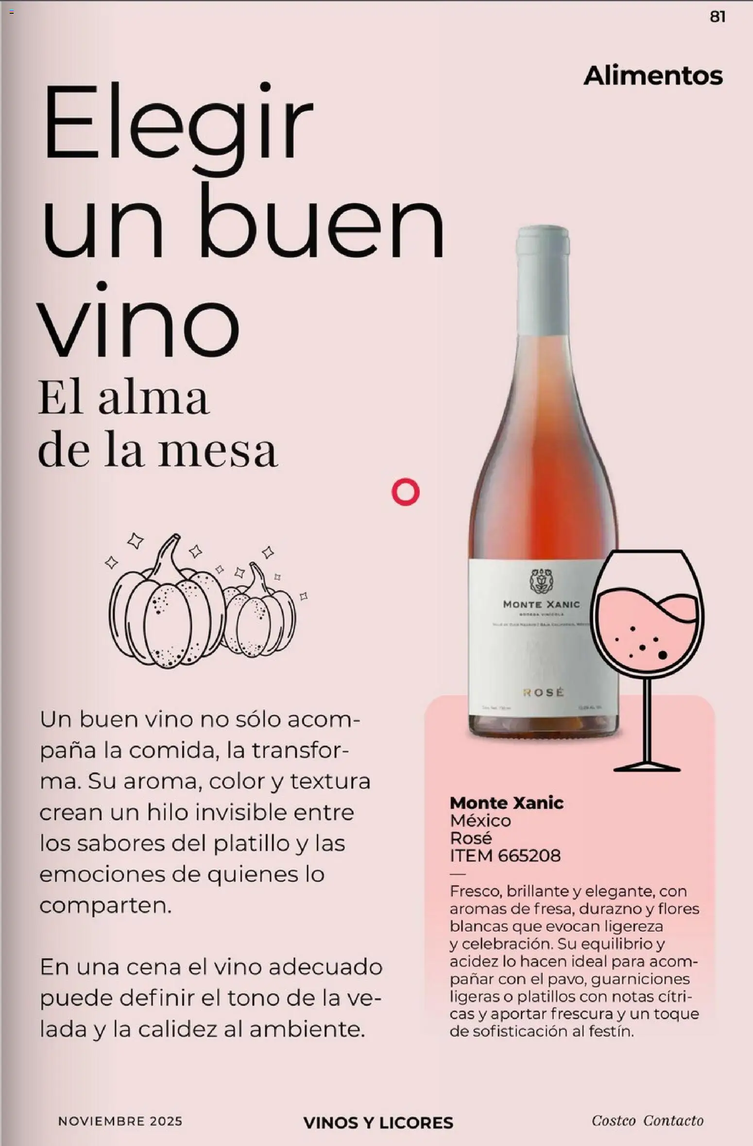 Nuevas ofertas de Costco válidas en toda la República Mexicana desde el 01.11.2025. ¡Encuentra las mejores ofertas en Costco Revista Noviembre! | Página: 81 | Productos: Durazno, Vino, Mesa