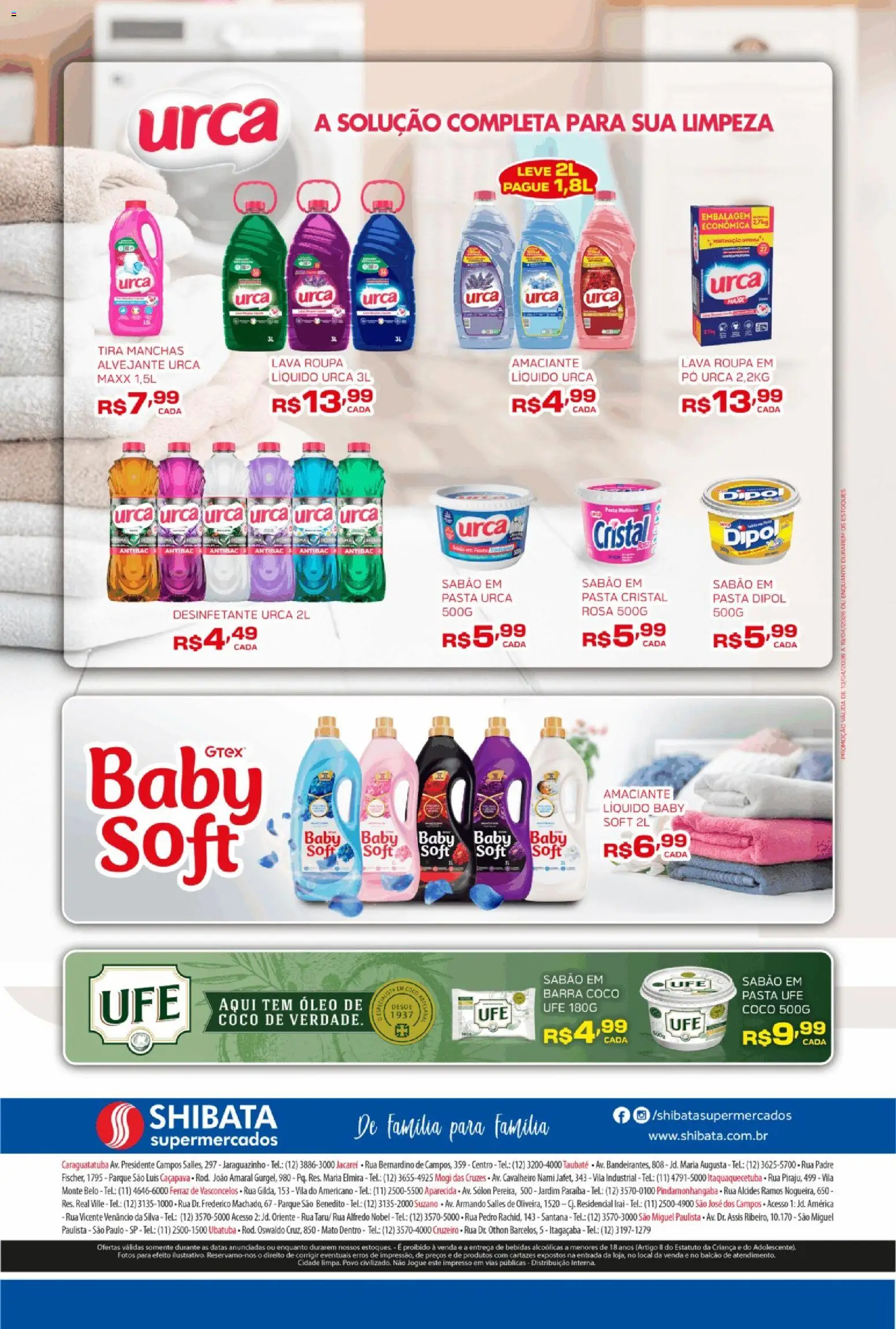 Shibata Folheto - válido de 13.04.2026 | Página: 2 | Produtos: Pó, Alvejante, Óleo, Pasta