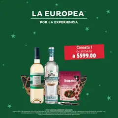 Vista previa de La Europea catálogo Canastas con vinos y destilados , nuevo folleto de la tienda, válido en México a partir del 22.12.2025