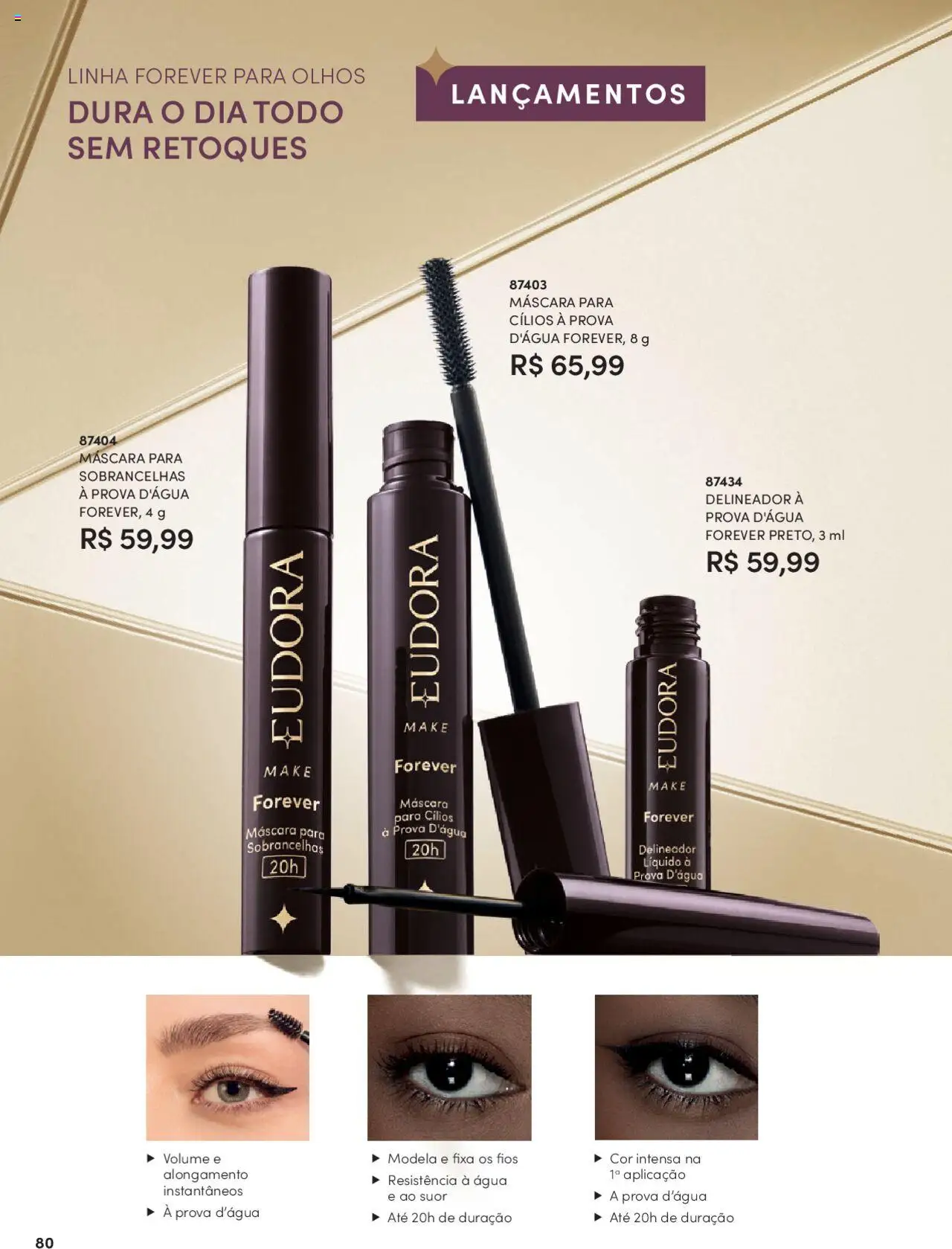 Eudora Folheto - válido de 07.10.2025 | Página: 80 | Produtos: Máscara para cílios, Delineador