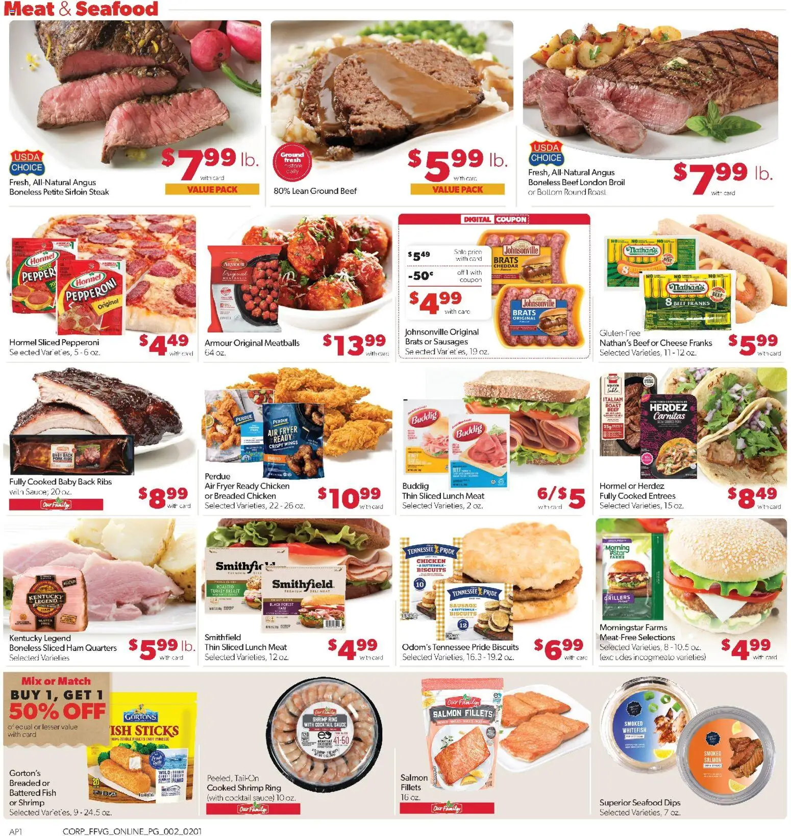 Family Fare Weekly Ad - valid from 01.02.2026 | Page: 7 | Products: Fryer, Cheese, Pork, Seafood
