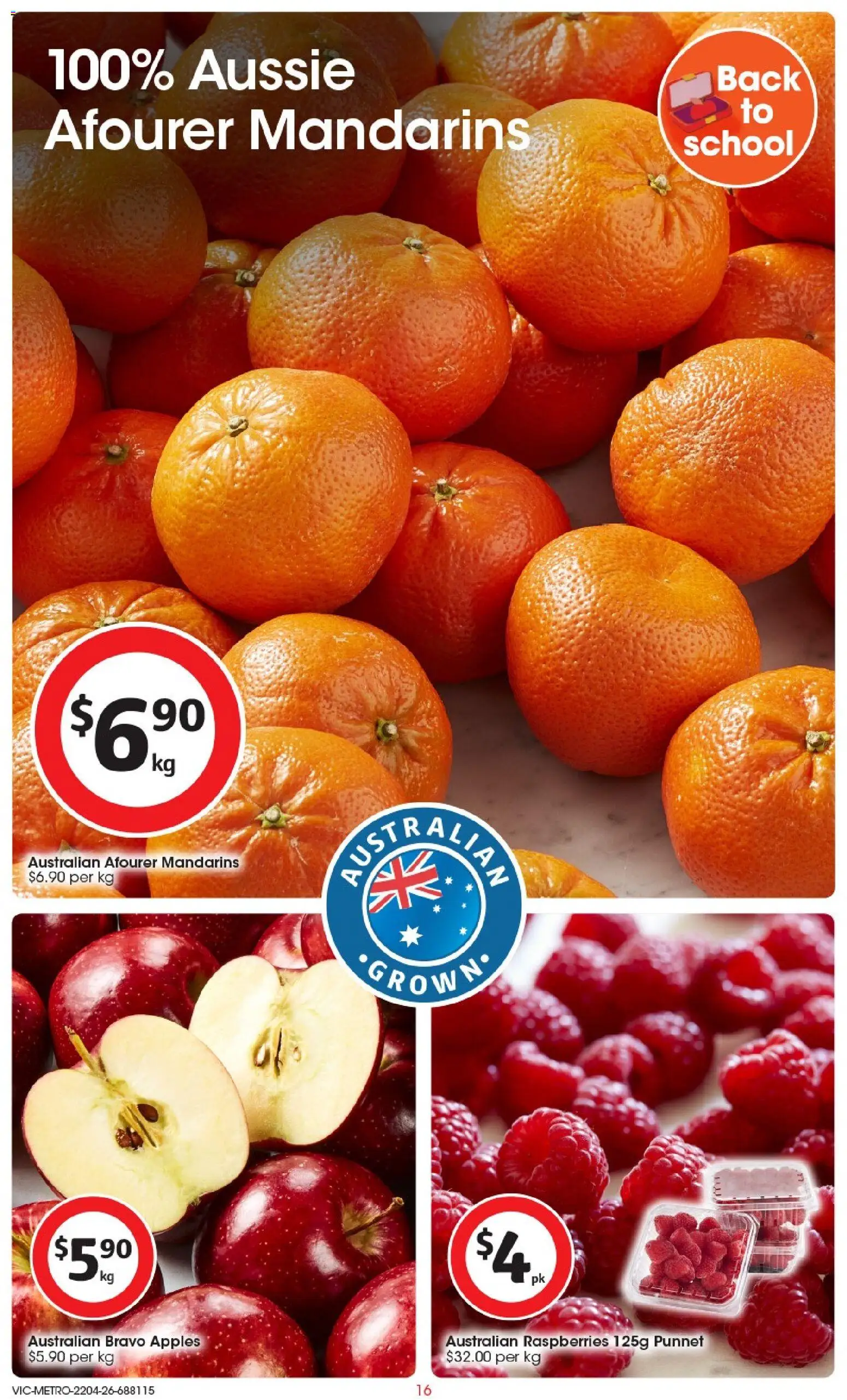 Coles catalogue - valid from 22.04.2026 | Page: 16 | Products: Apples, Mandarins