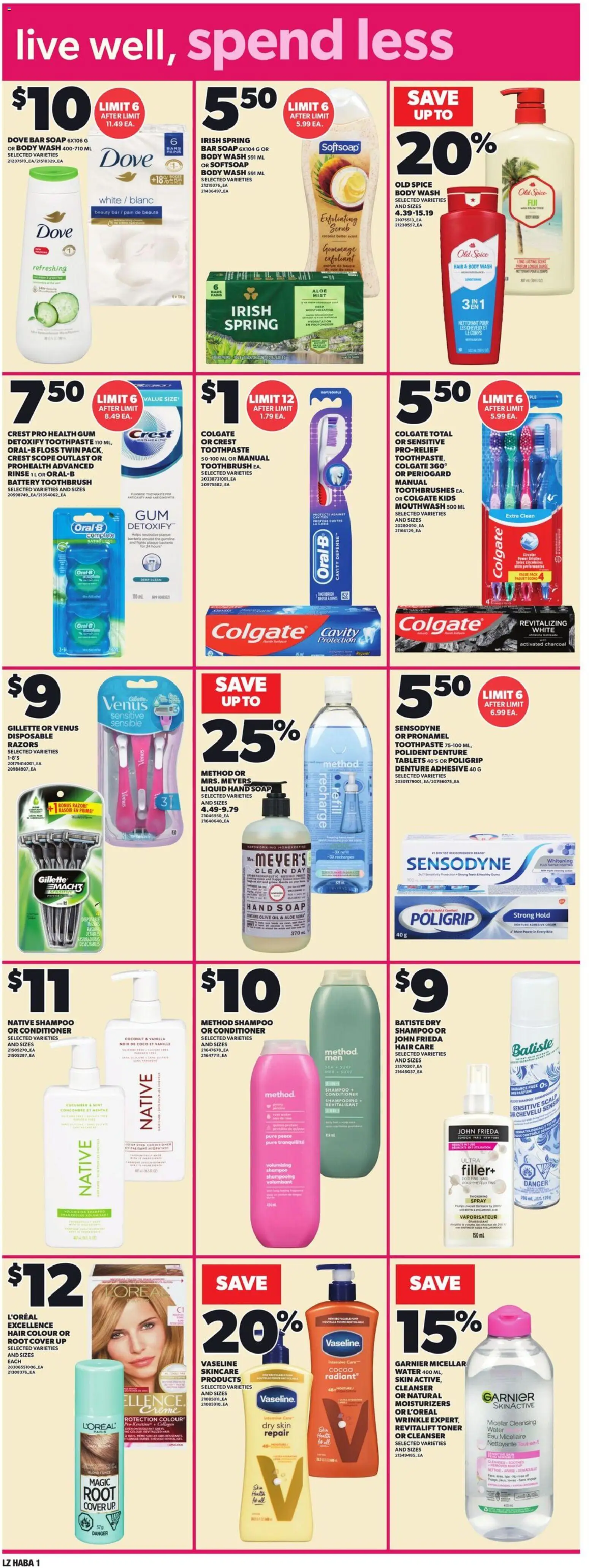 Loblaws flyer valid from 15.01.2026 | Page: 12 | Products: Shampoo, Conditioner, Butter, Oil
