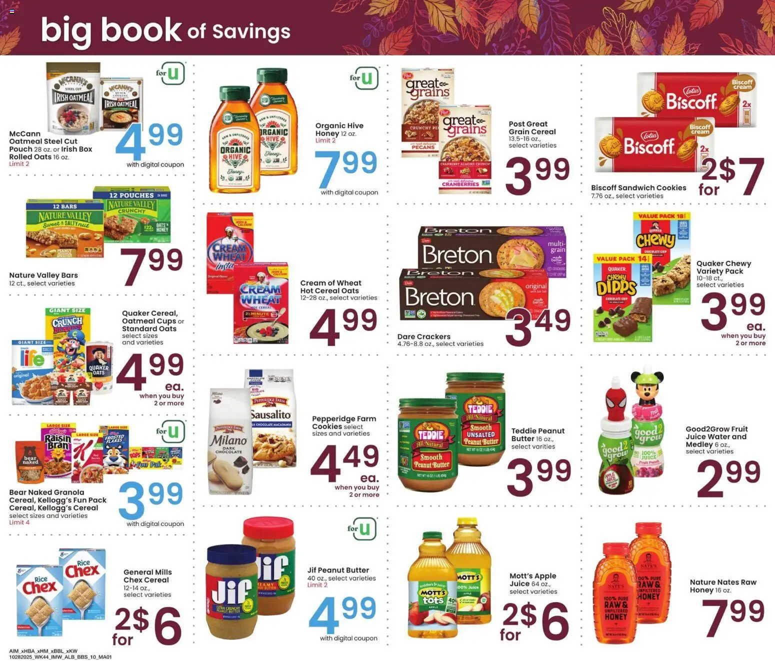 Albertsons Big Book of Savings - valid from 28.10.2025 | Page: 10 | Products: Butter, Juice, Rice, Flakes