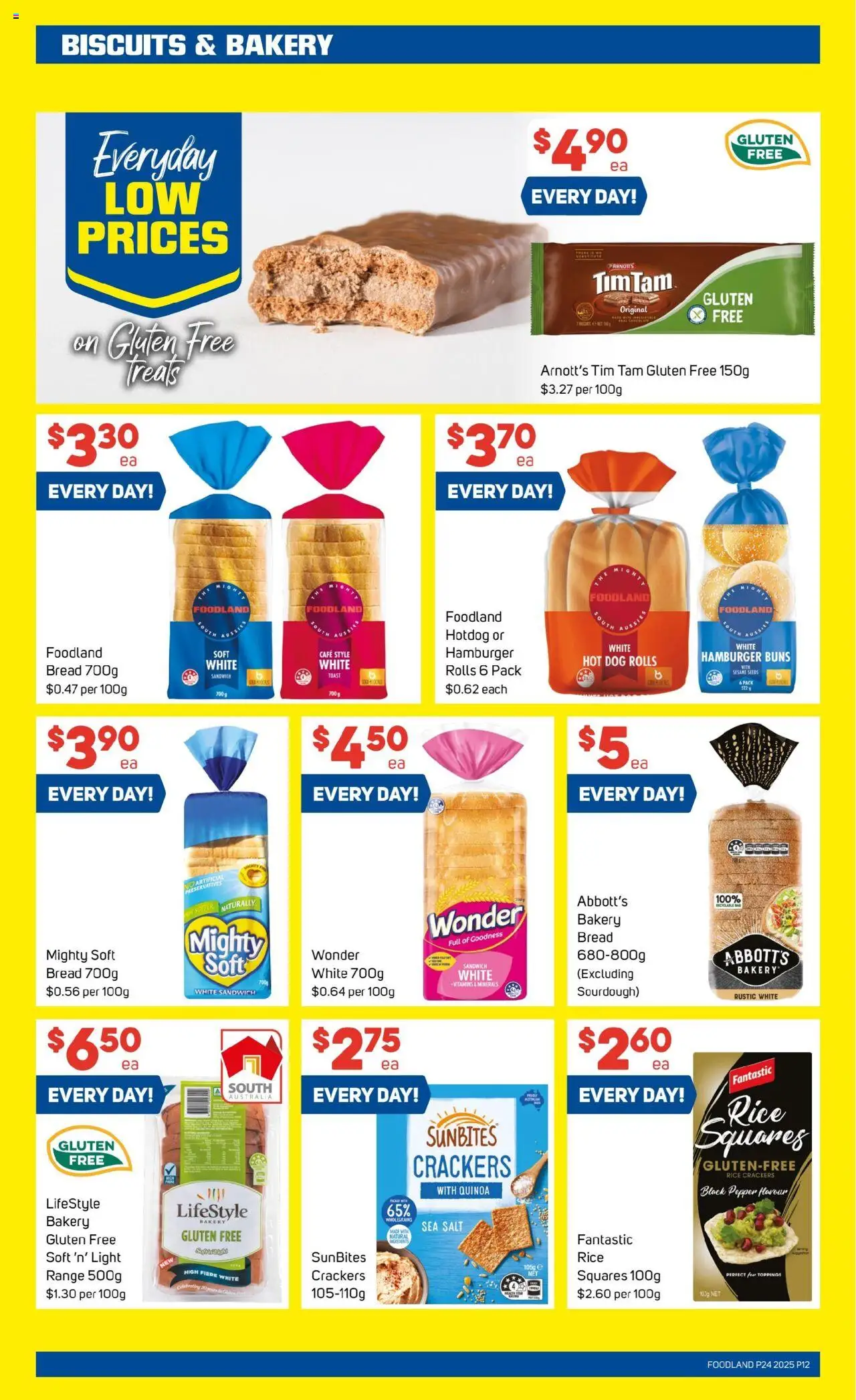 Foodland catalogue - valid from 11.06.2025 | Page: 12 | Products: Crackers, Rice, Salt, Bakery
