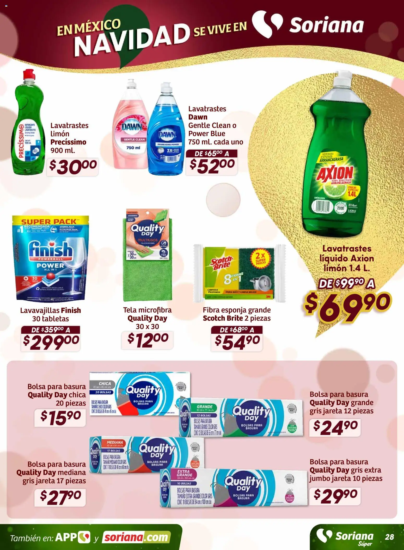 Nuevas ofertas de Soriana válidas en toda la República Mexicana desde el 27.11.2025. ¡Encuentra las mejores ofertas en Soriana - Preciazazaso Súper: Frontera Chih, Coah, Tamaulipas! | Página: 29 | Productos: Bolsa, Esponja, Limón, Lavavajillas