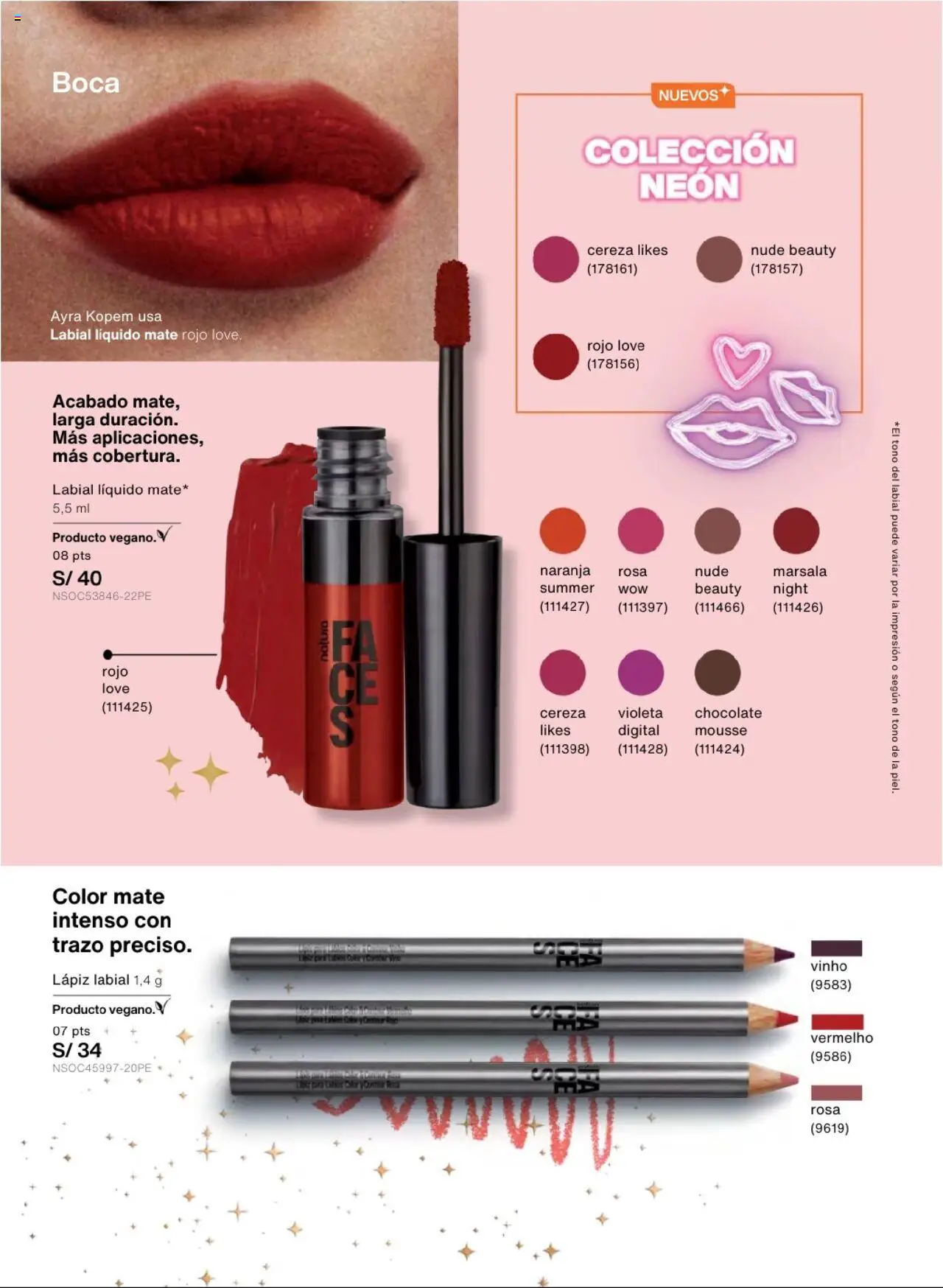 Catálogo Natura válido desde 03.10.2025 | Página: 104 | Productos: Lápiz labial, Chocolate