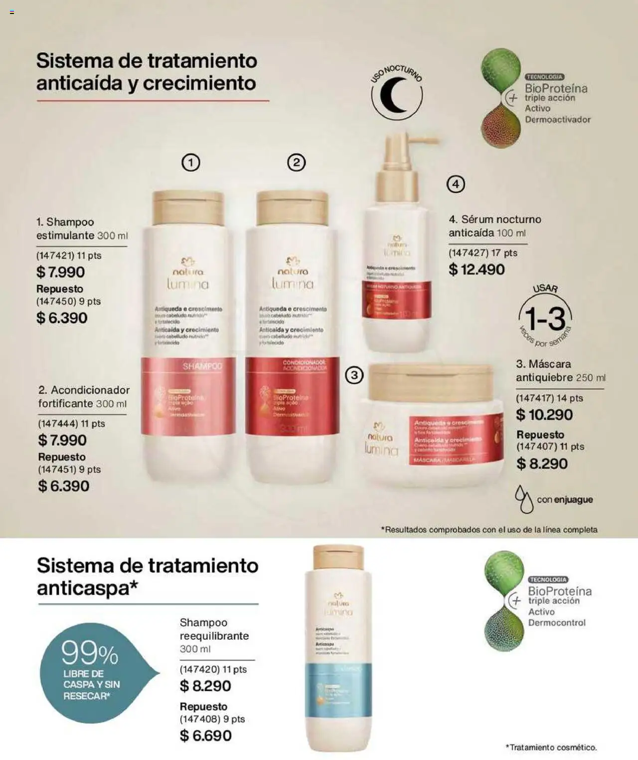 Natura catálogo │ válido desde el 22.07.2025 | Página: 127 | Productos: Máscara, Acondicionador, Shampoo, Serum