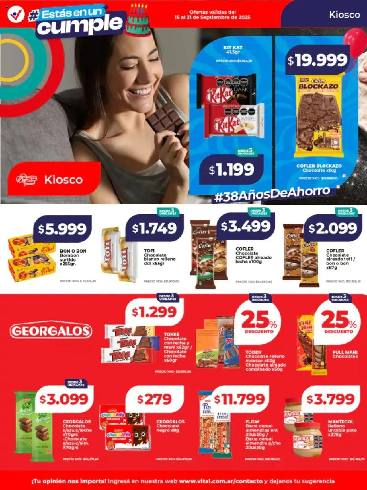 Vital - Ofertas │ válido desde el 15.09.2025 | Página: 17 | Productos: Almendras, Mousse, Leche, Chocolate