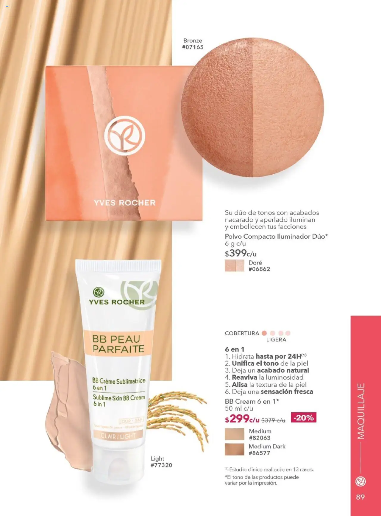 Nuevas ofertas de Yves Rocher válidas en toda la República Mexicana desde el 28.10.2025. ¡Encuentra las mejores ofertas en Yves Rocher - Campaña 15 2025! | Página: 91 | Productos: Iluminador, Polvo compacto, Maquillaje, Polvo